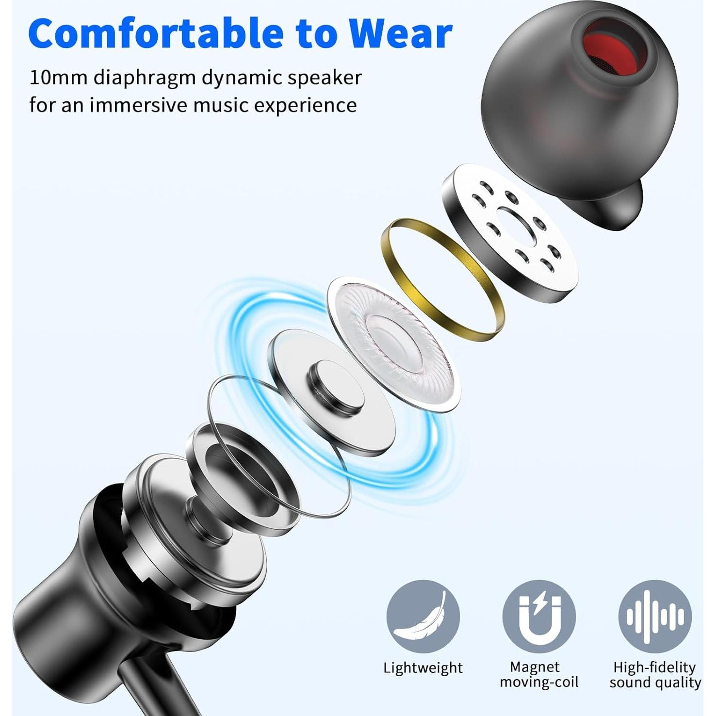 Auriculares con cable 3.5mm AIAUXAI con micrófono 1.8m