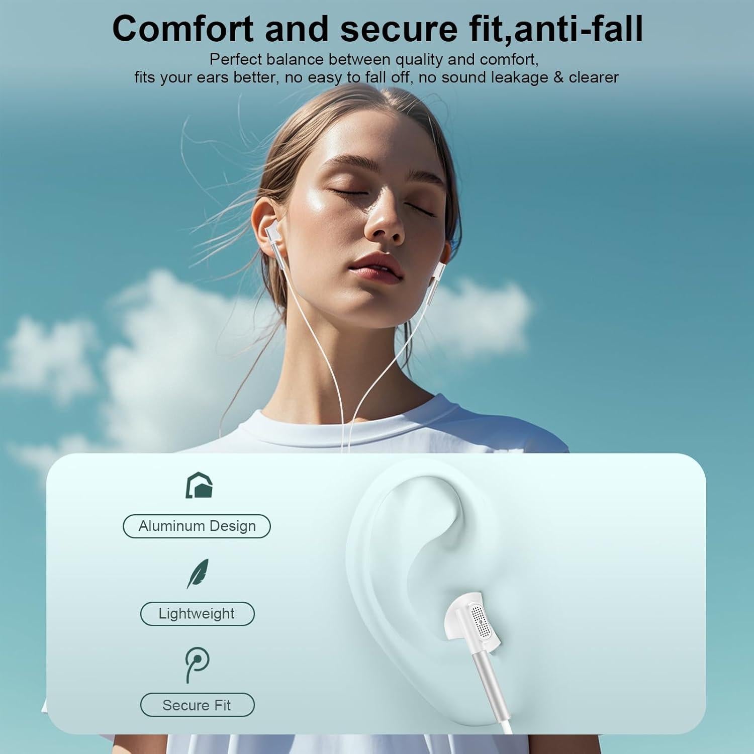 Auriculares USB C in-ear M55 para iPhone y Samsung