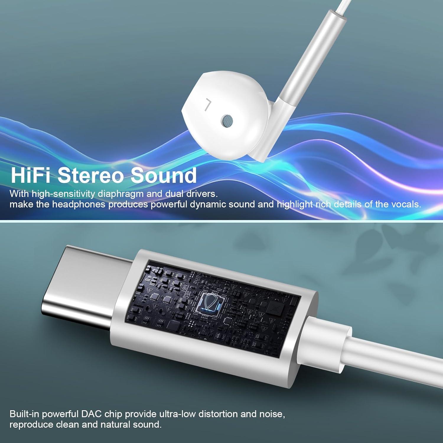 Auriculares USB C in-ear M55 para iPhone y Samsung