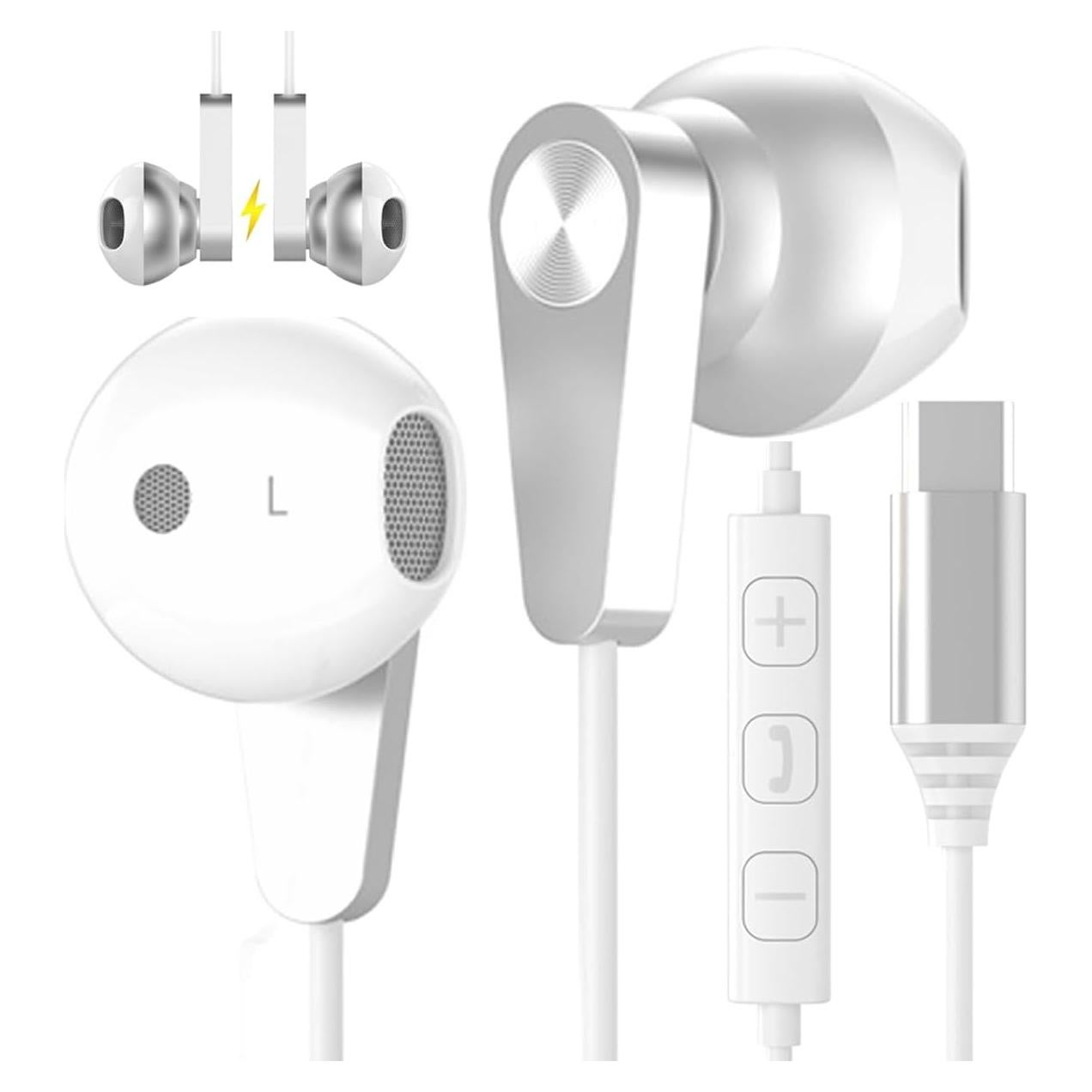 Auriculares USB Tipo C KINDRM KUSBCEJ01 HiFi Estéreo con Micrófono