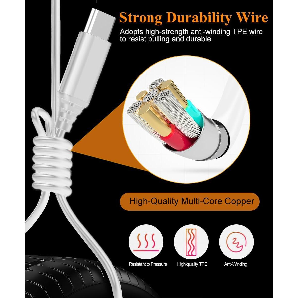 Auriculares USB Tipo C KINDRM KUSBCEJ01 HiFi Estéreo con Micrófono