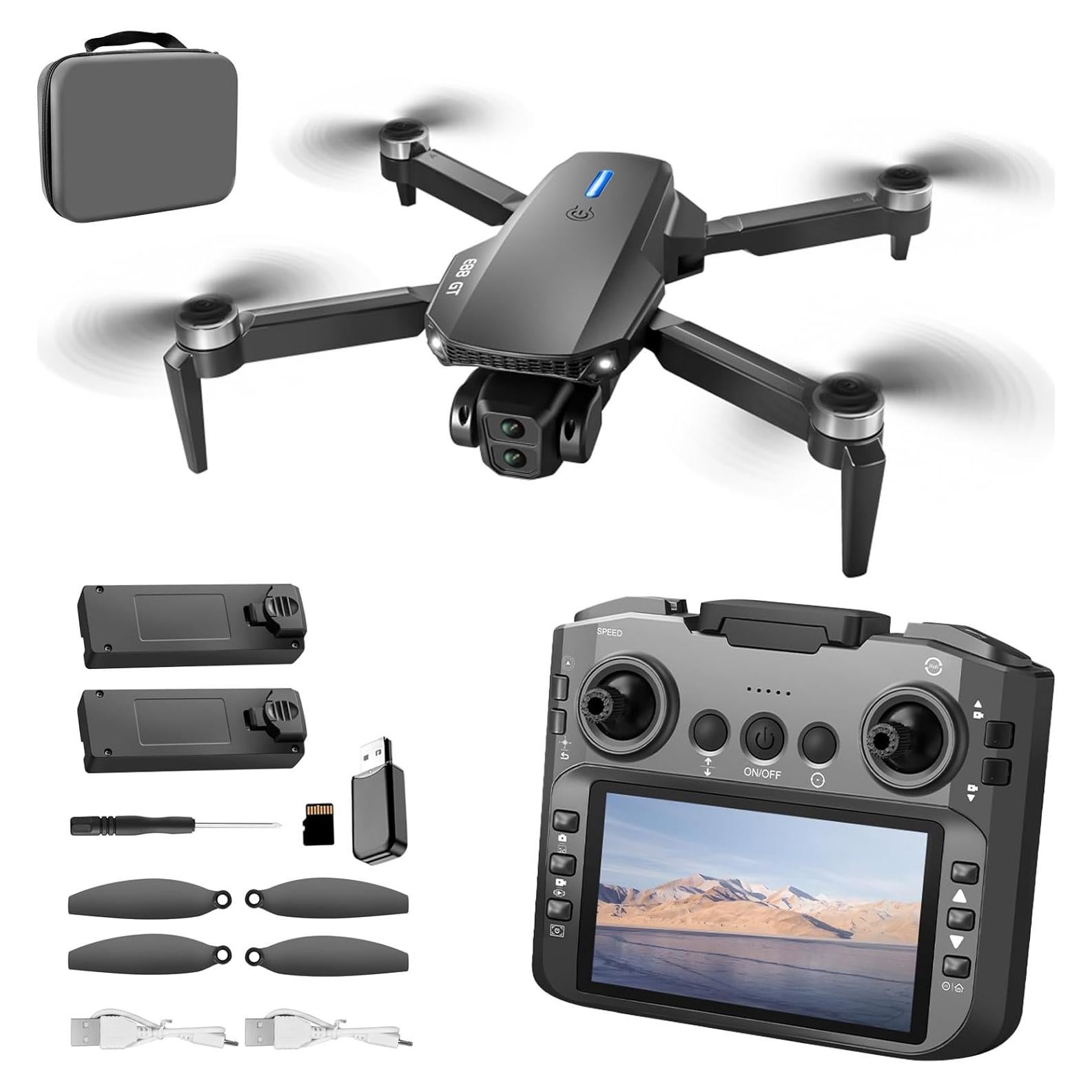 Drone E88 GT QAONIE con cámara HD y 2 baterías