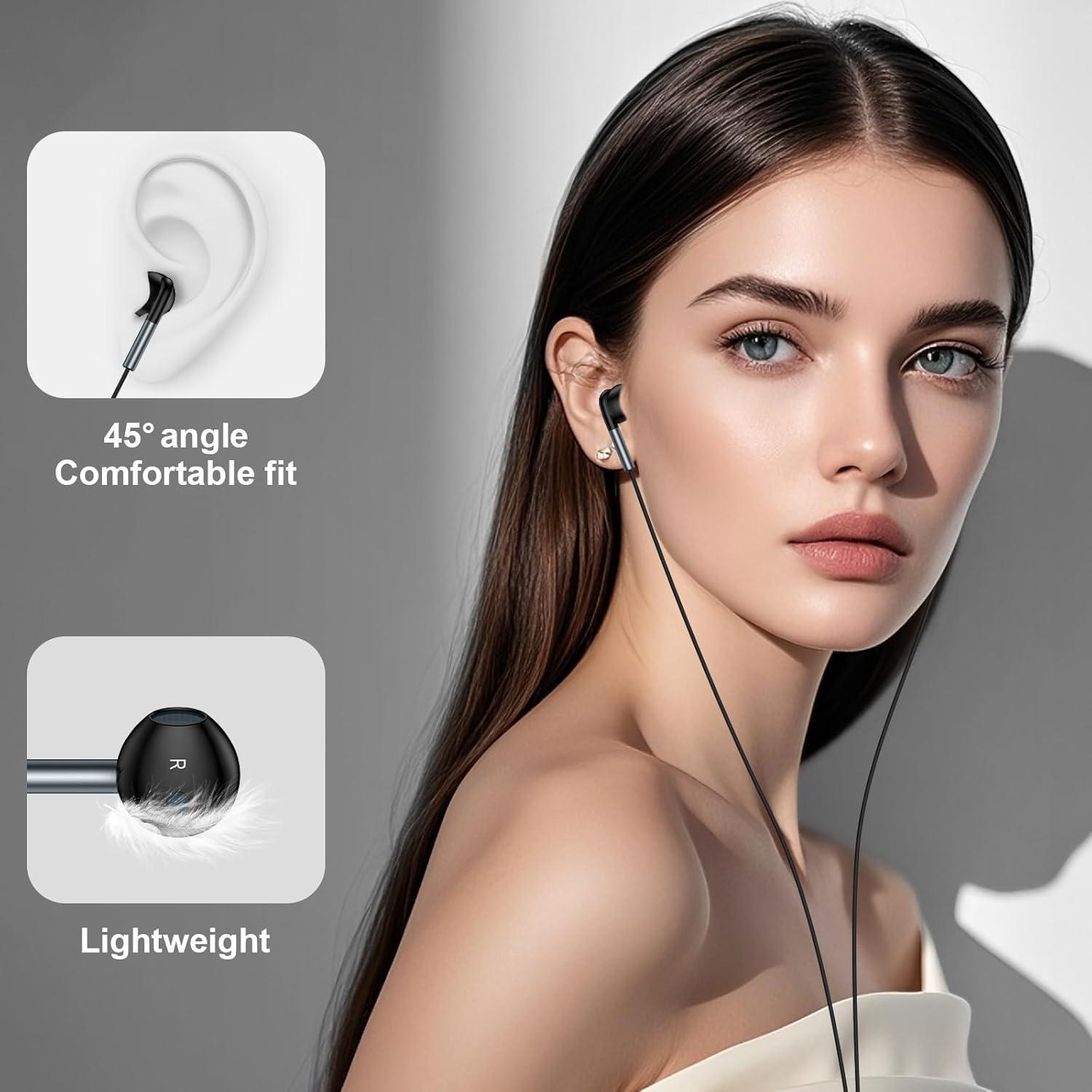 Auriculares USB C con micrófono para Samsung Galaxy y iPhone