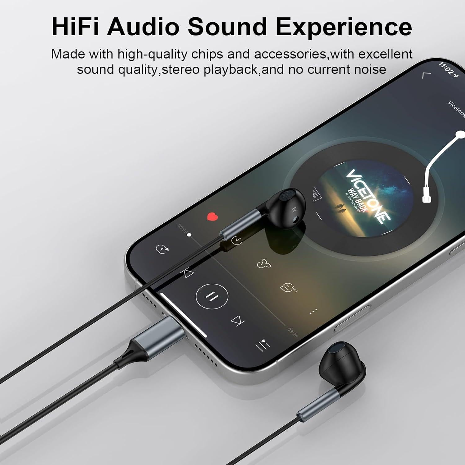 Auriculares USB C con micrófono para Samsung Galaxy y iPhone