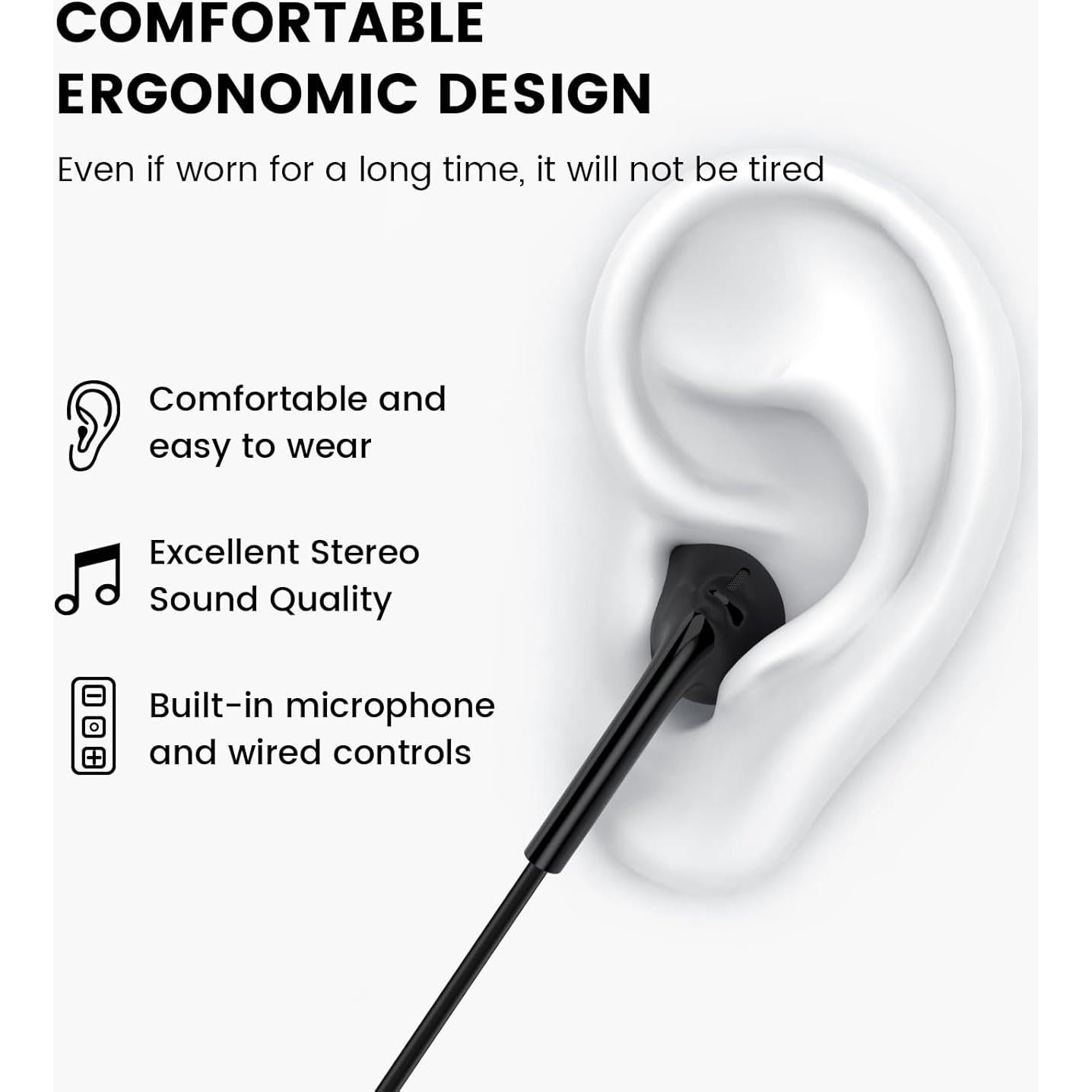 Auriculares Intrauditivos MOSWAG 3.5mm con Micrófono y Control