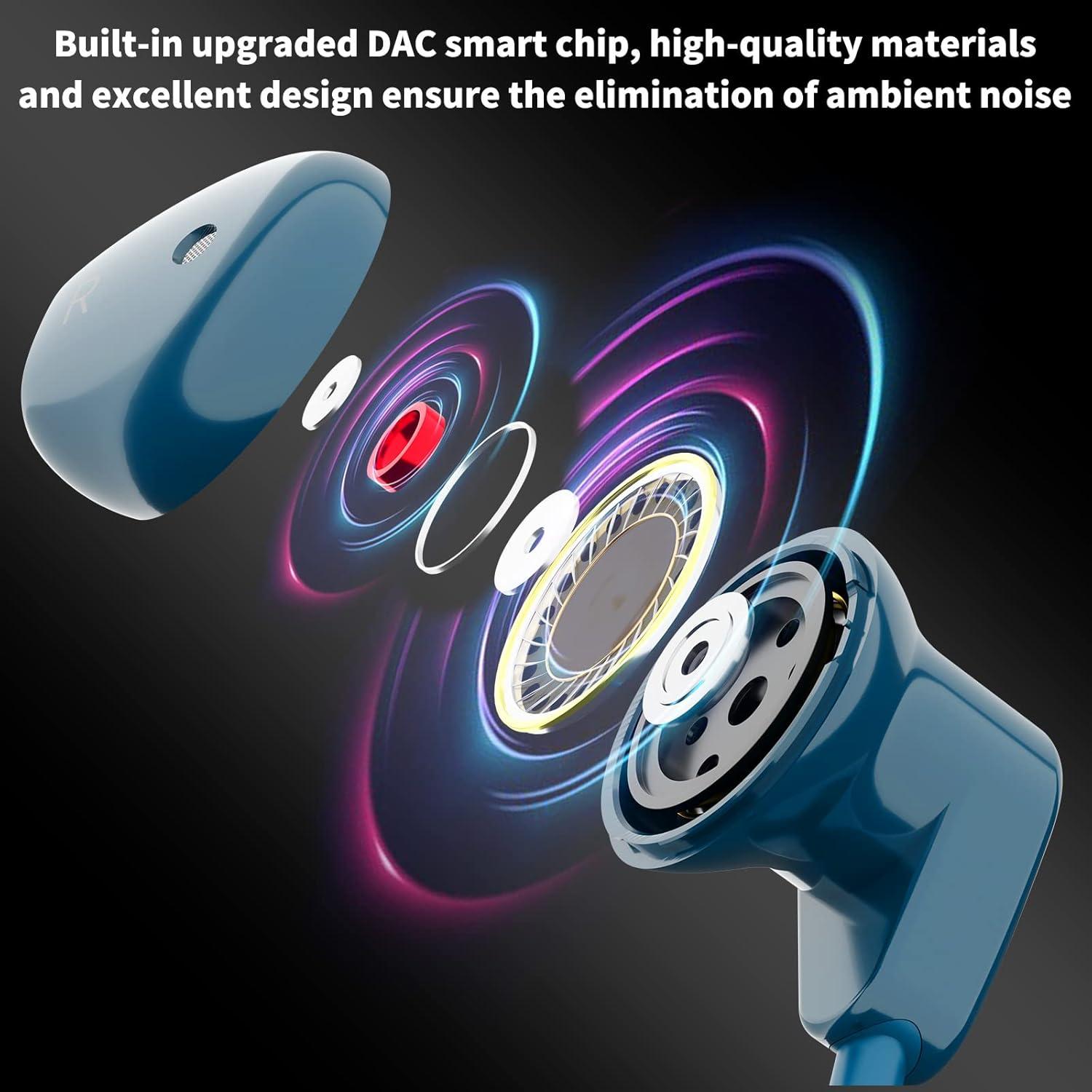 Auriculares con cable 3.5mm ASKUBSKU con micrófono y cancelación de ruido