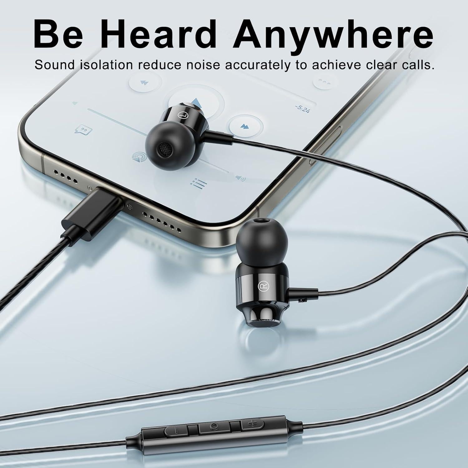 Auriculares USB C Yatloml TC-680 con Micrófono y Control