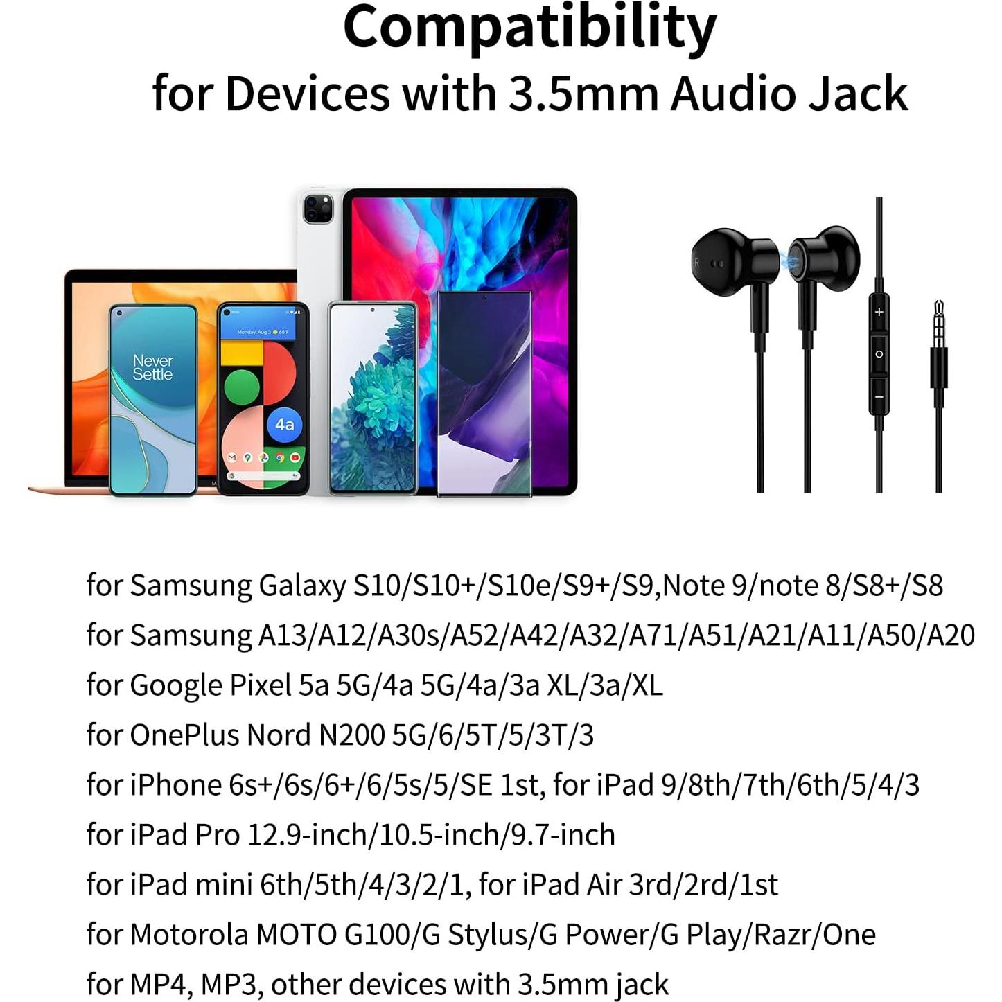 Auriculares In-Ear 3.5mm TITACUTE con Micrófono y Aislamiento