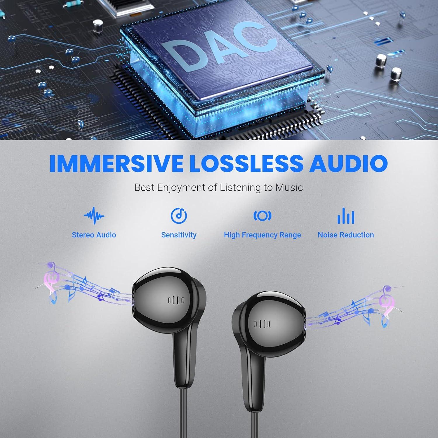 Auriculares USB C ASKUBSKU HiFi Estéreo con Micrófono - Negro