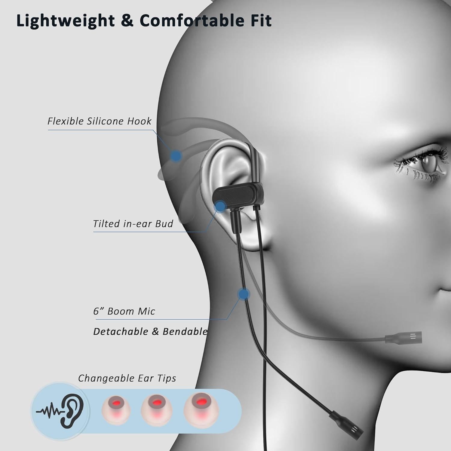 Auriculares USB-C y USB-A DungzDuz con micrófono boom 1.8m
