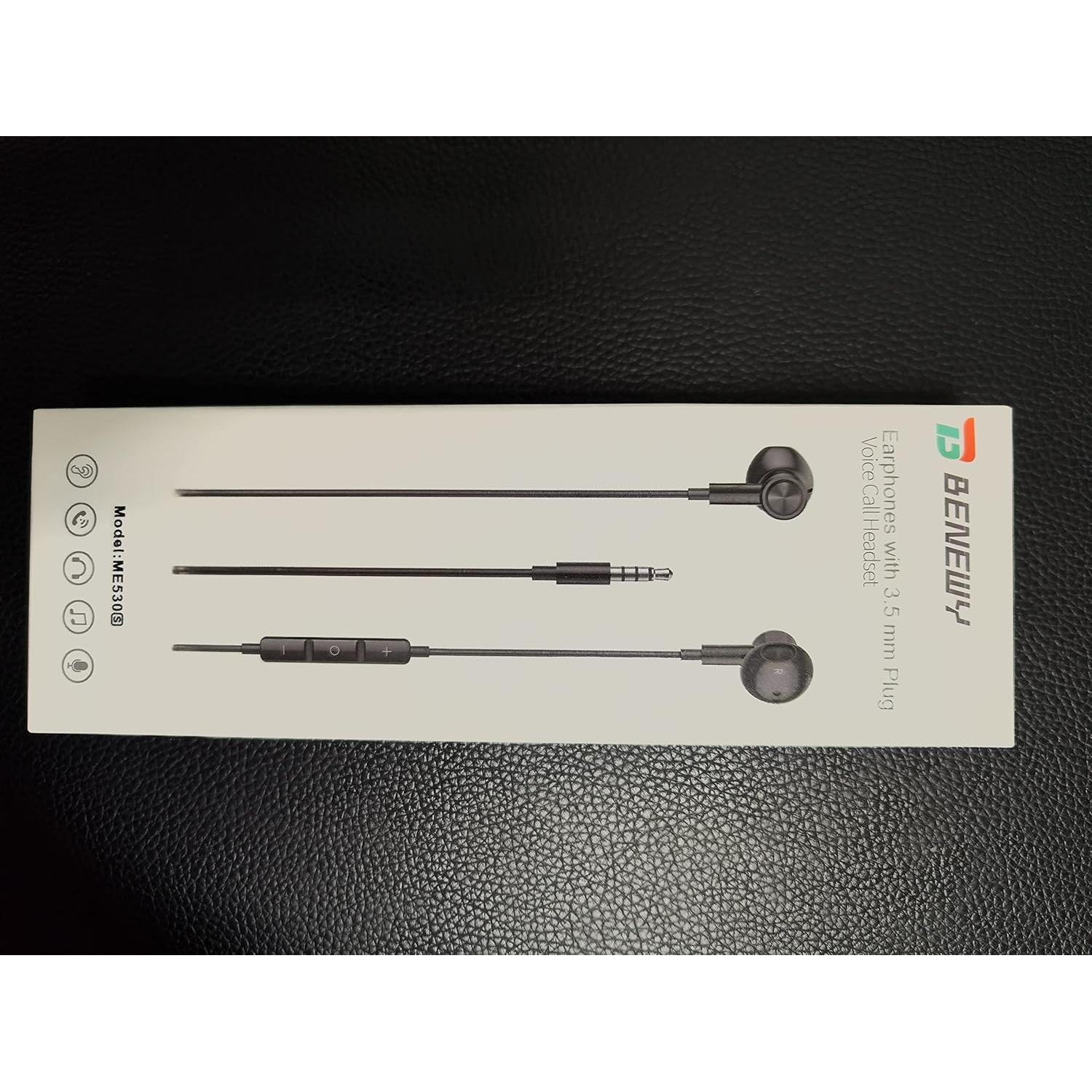 Auriculares In-Ear BENEWY ME530S con Aislamiento de Ruido 3.5mm