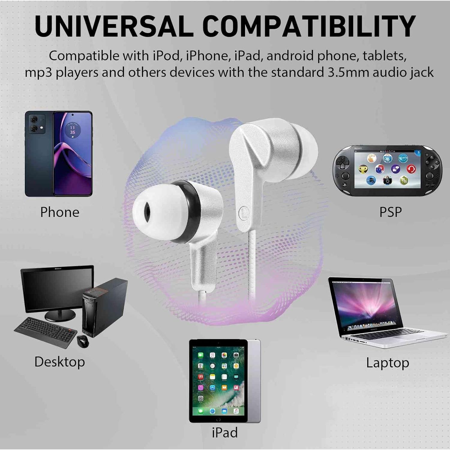 Auriculares In-Ear UrbanX R2 con Micrófono y Cable 1.16m