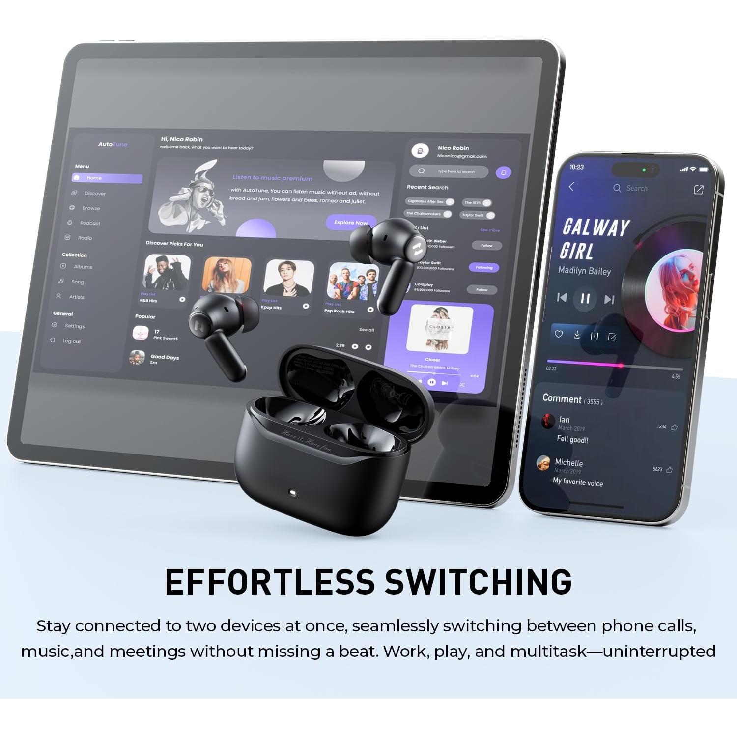 Auriculares Inalámbricos Havit SPACE NC01T con ANC y Bluetooth 6.0