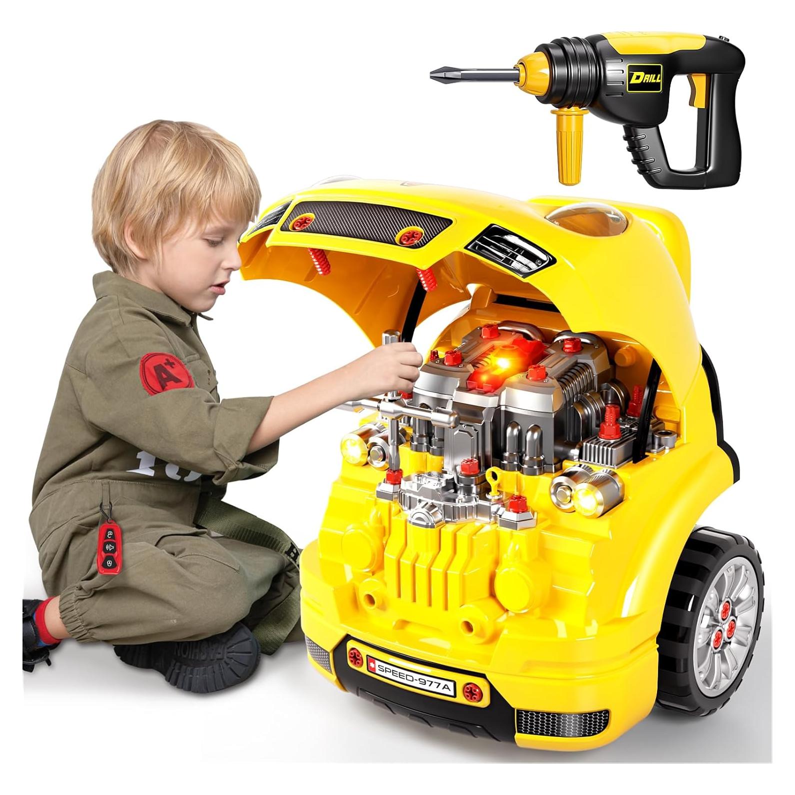 Kit Constructor Camiones Grande Deejoy Amarillo 40x33cm