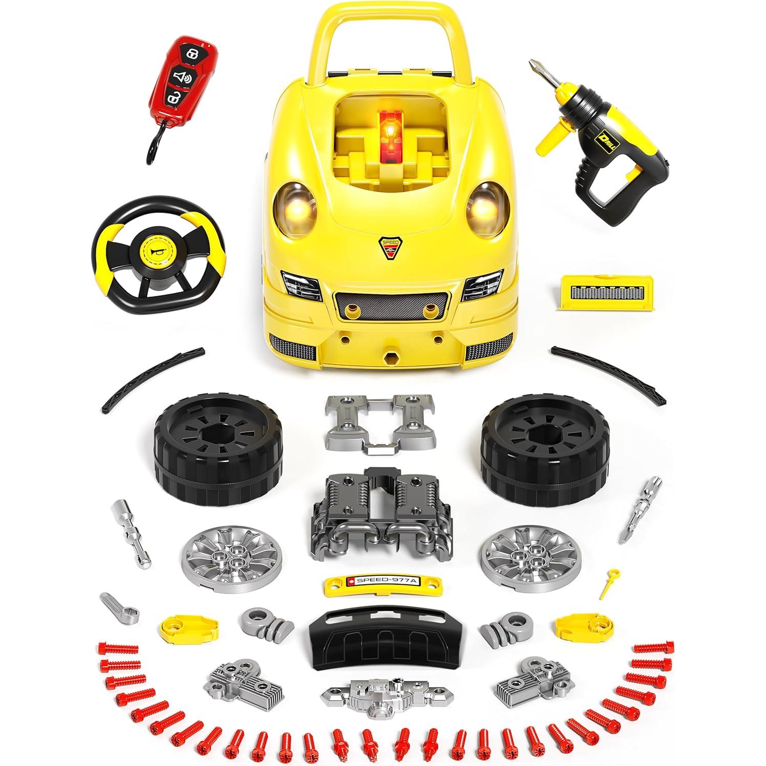 Kit Constructor Camiones Grande Deejoy Amarillo 40x33cm