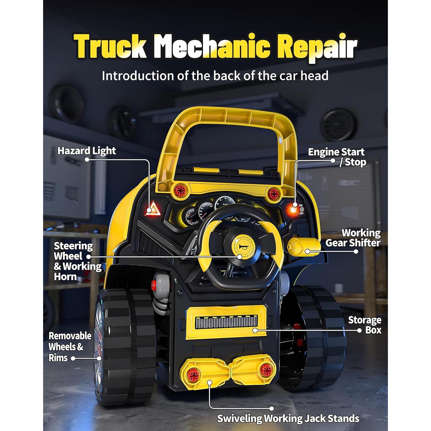 Kit Constructor Camiones Grande Deejoy Amarillo 40x33cm