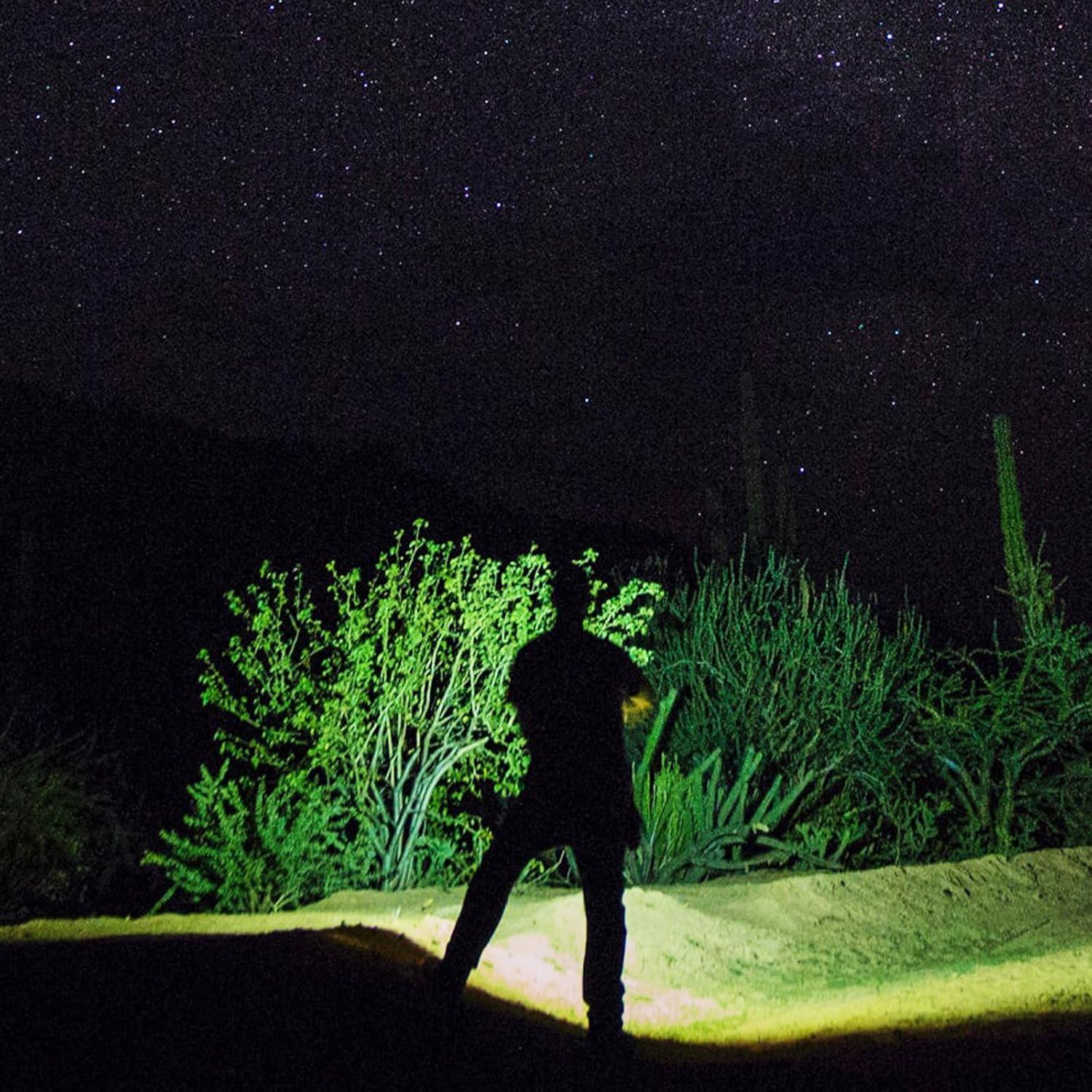 Linterna Frontal Weneasker 1200 Lúmenes Impermeable Dorada