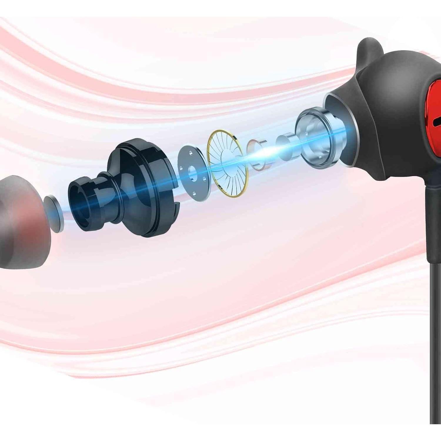 Auriculares UrbanX M20 con micrófono y control de volumen - Aislamiento de ruido, graves profundos, compatibles con Xiaomi Redmi Note 11T Pro+