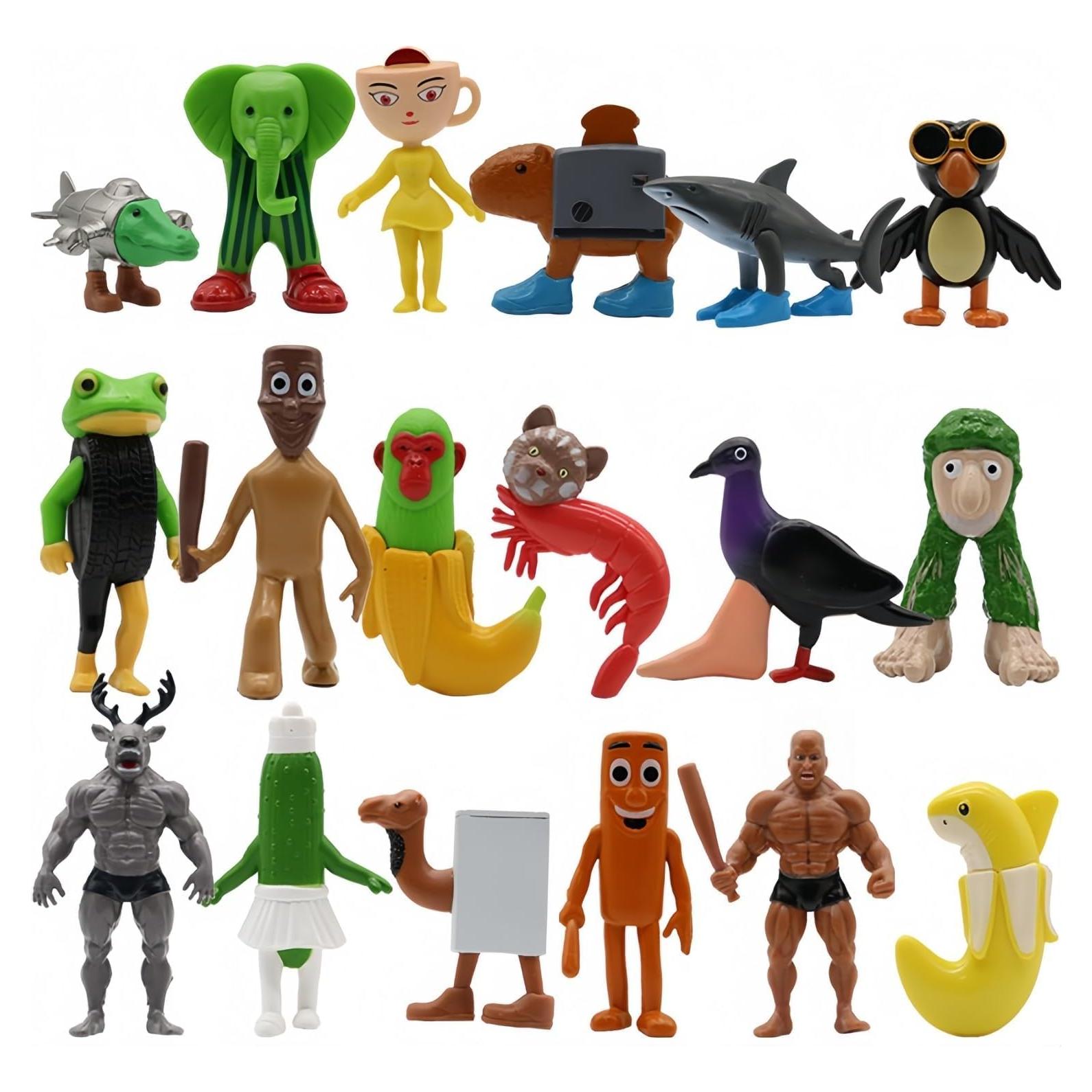 Figuras de Cerebro Animal Tralalero 18PCS - Decoración Pasteles