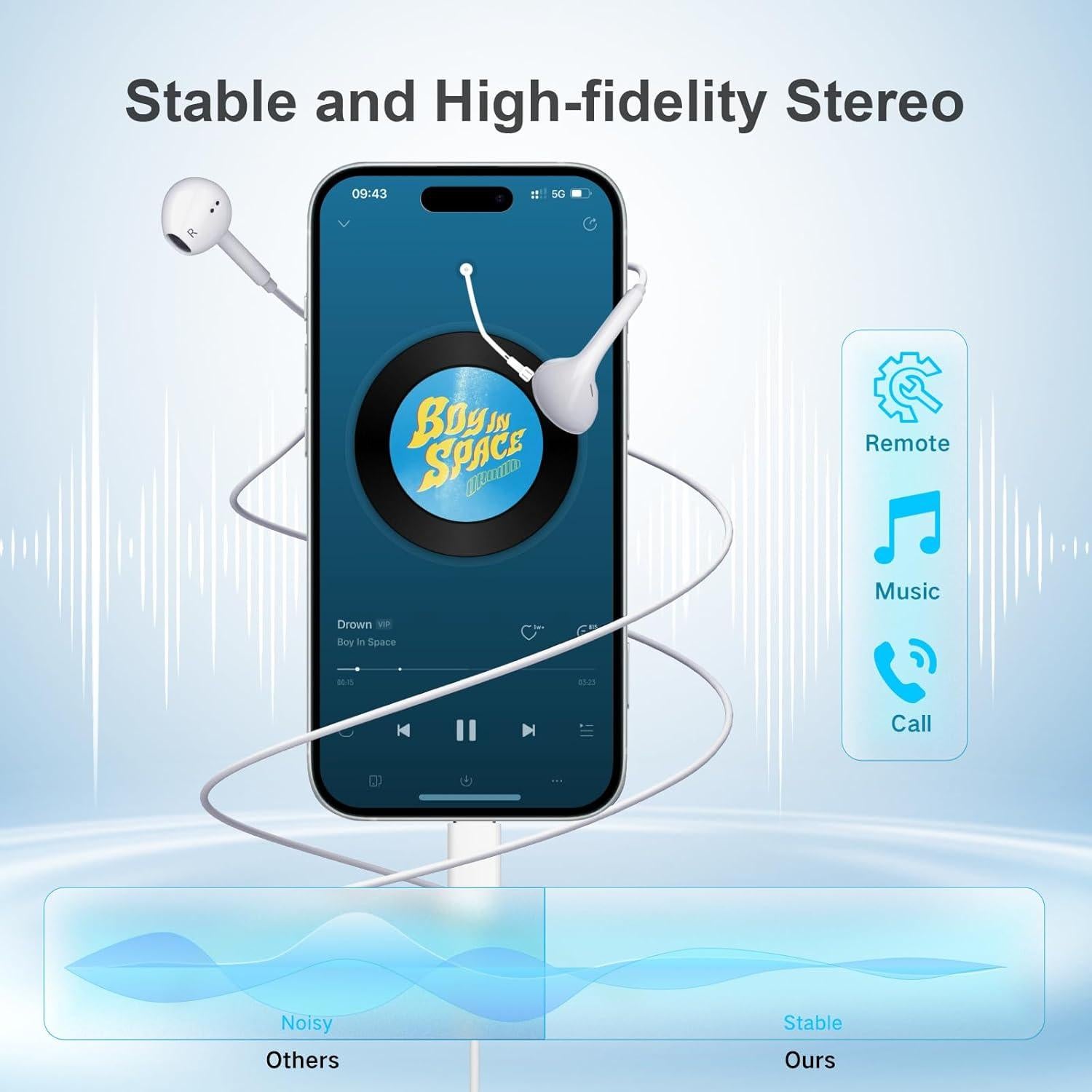 Auriculares USB C YB-17 para iPhone, iPad, MacBook, Samsung