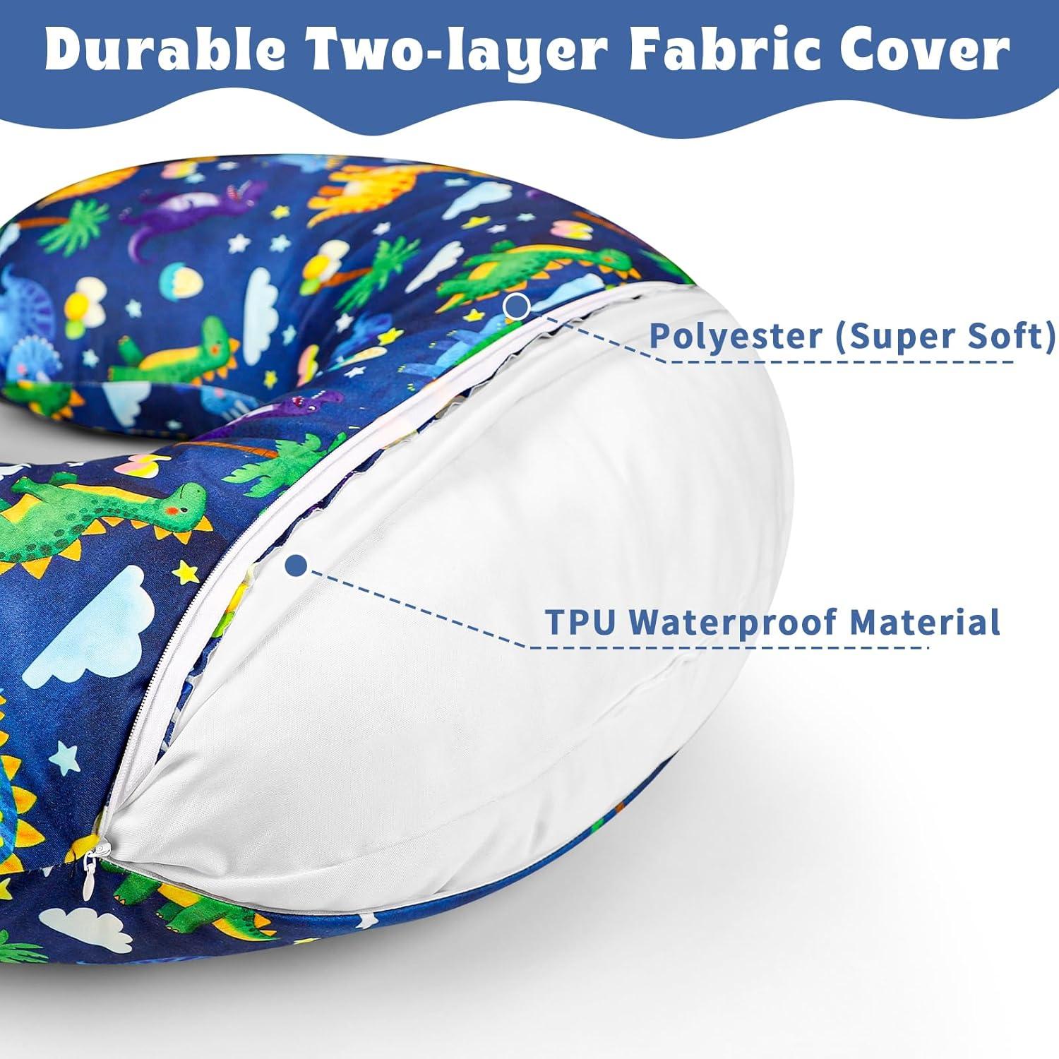 Funda de Almohada Impermeable Hooyax para Lactancia Dinosaurio