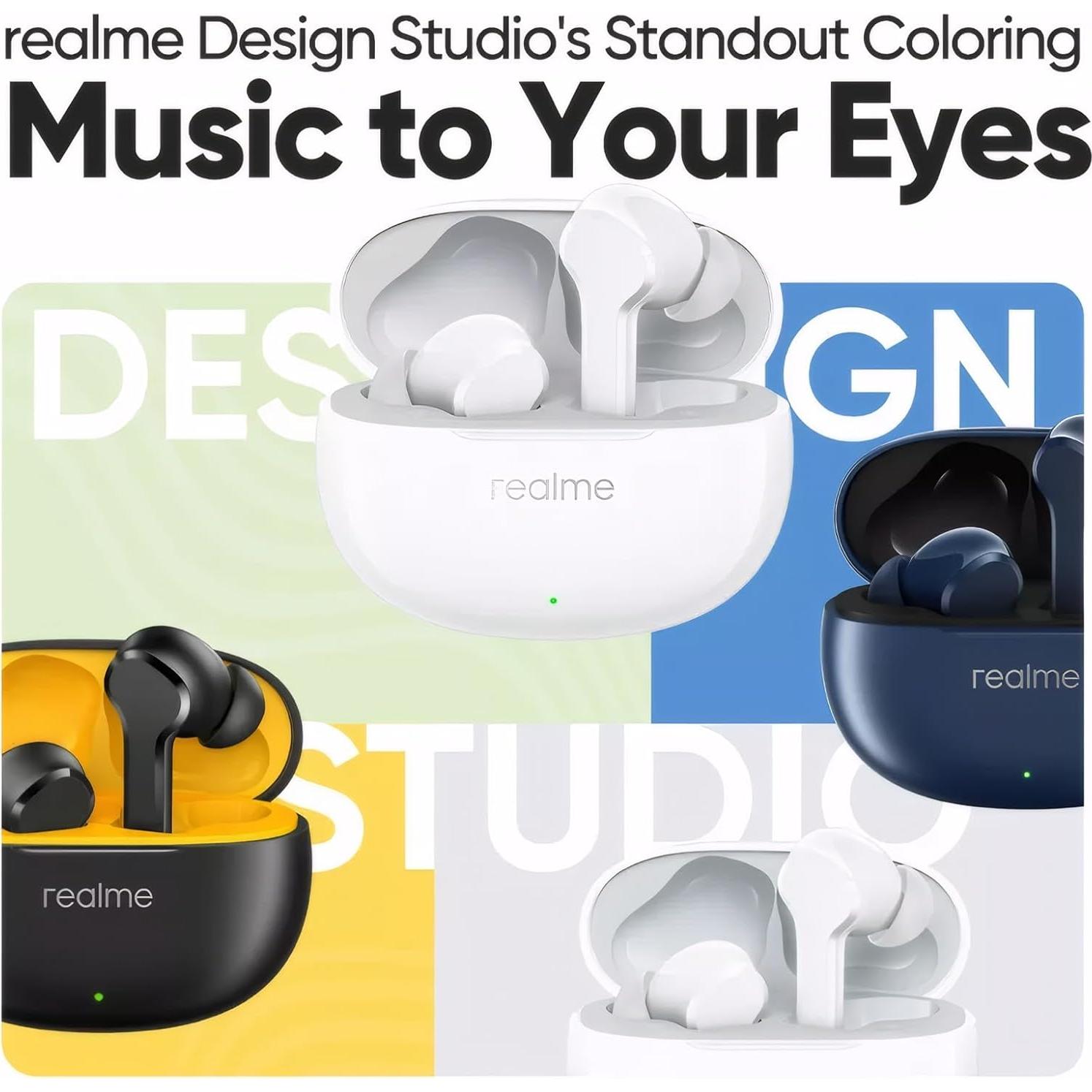 Auriculares Inalámbricos realme T110 con Cancelación de Ruido AI ENC