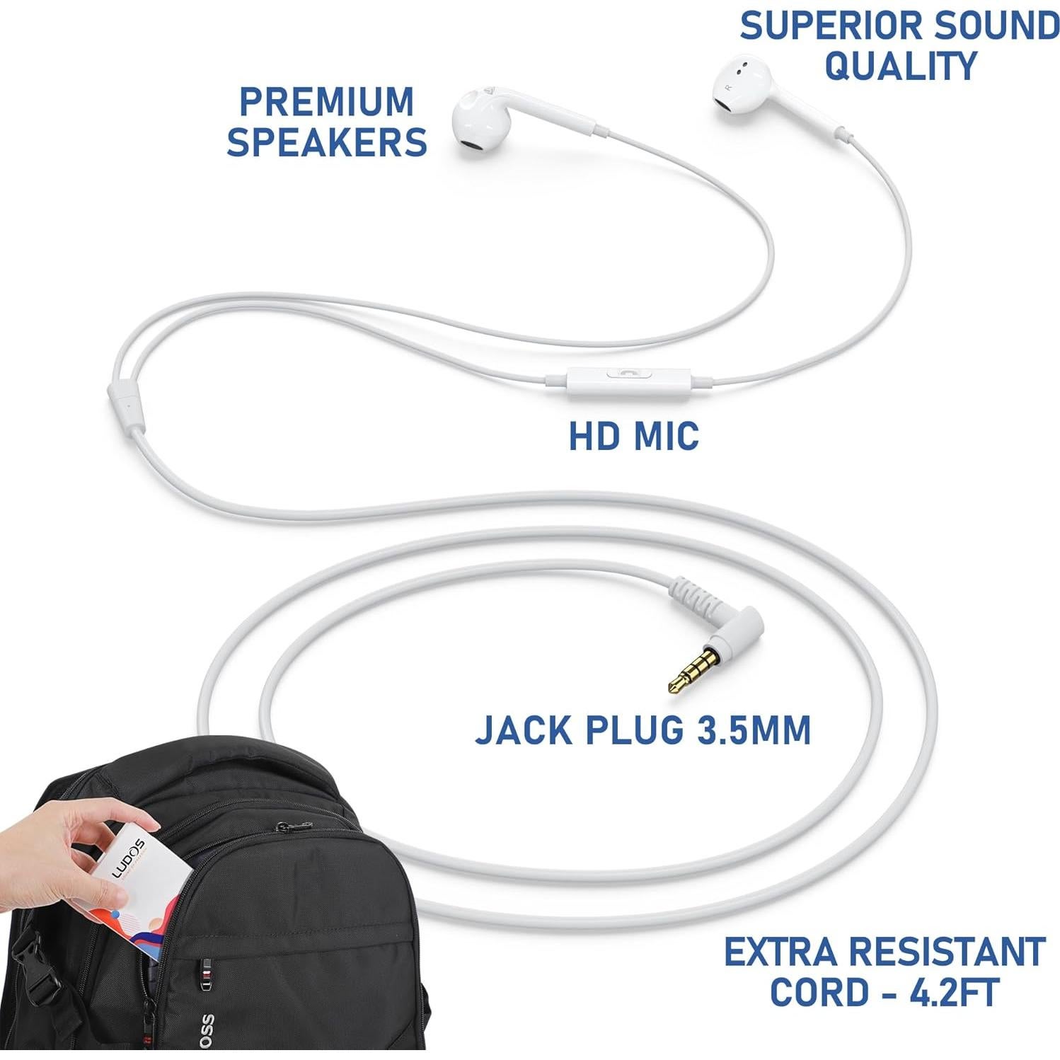 Auriculares LUDOS ZENITH con Cable 3.5mm - Sonido Nítido