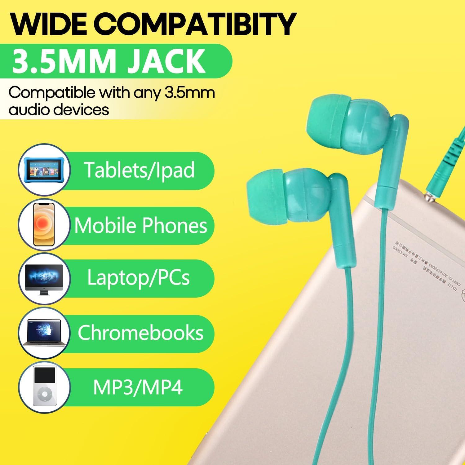 Auriculares Cableados XOSDA para Niños Paquete de 64 Colores