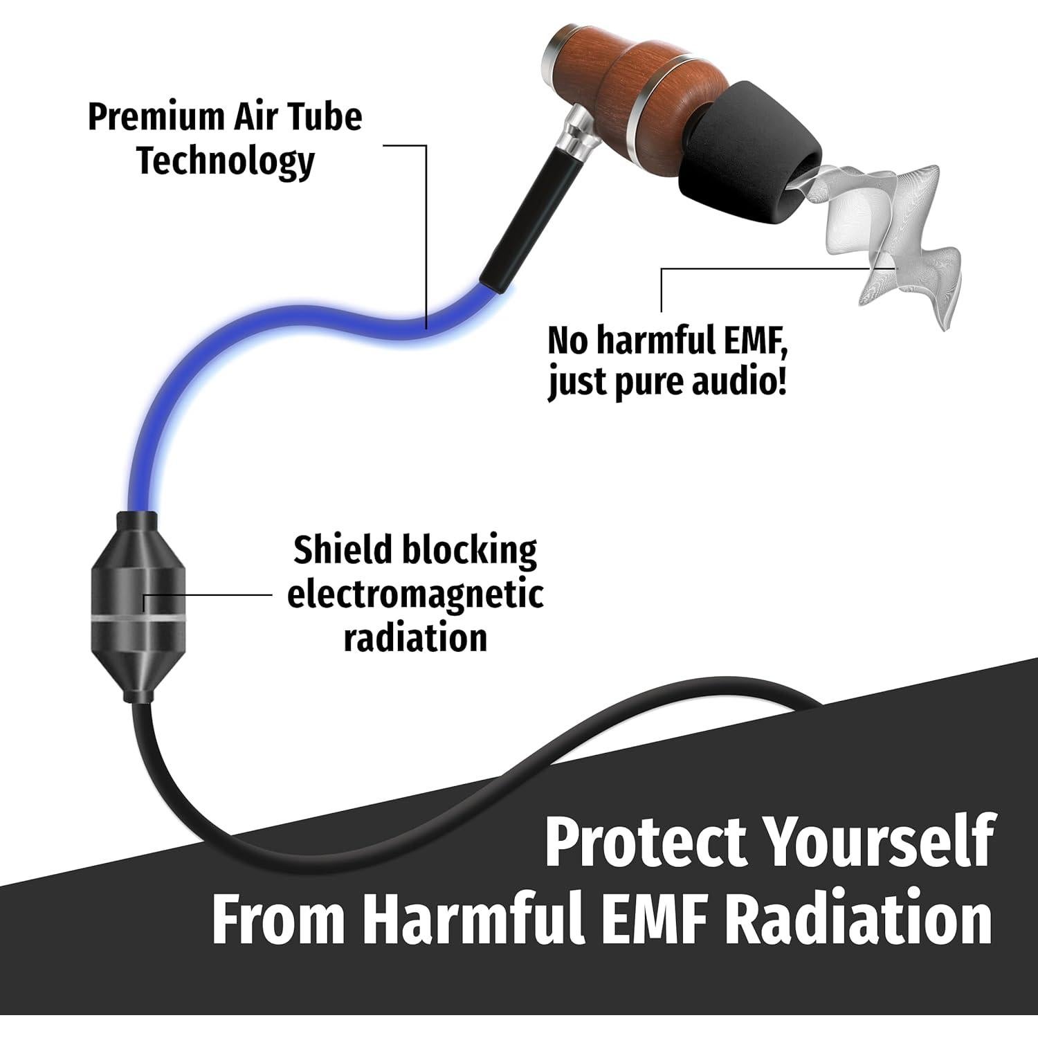 Auriculares In Ear Symphonized EMF 3.5mm, Sonido 3D, Madera