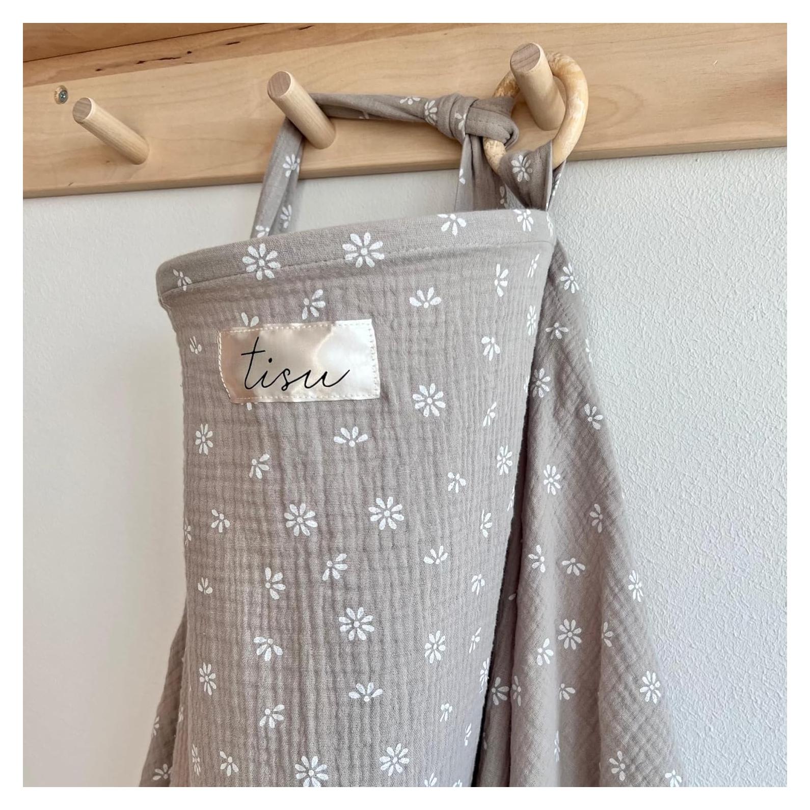 Cubierta de Lactancia TISU 100% Algodón Muselina Beige