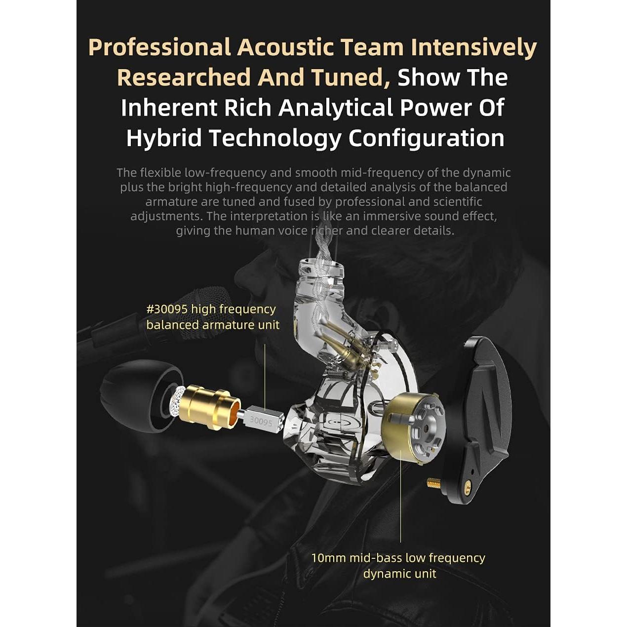 Auriculares KZ ZSN PRO X HiFi In-Ear con Micrófono 80g