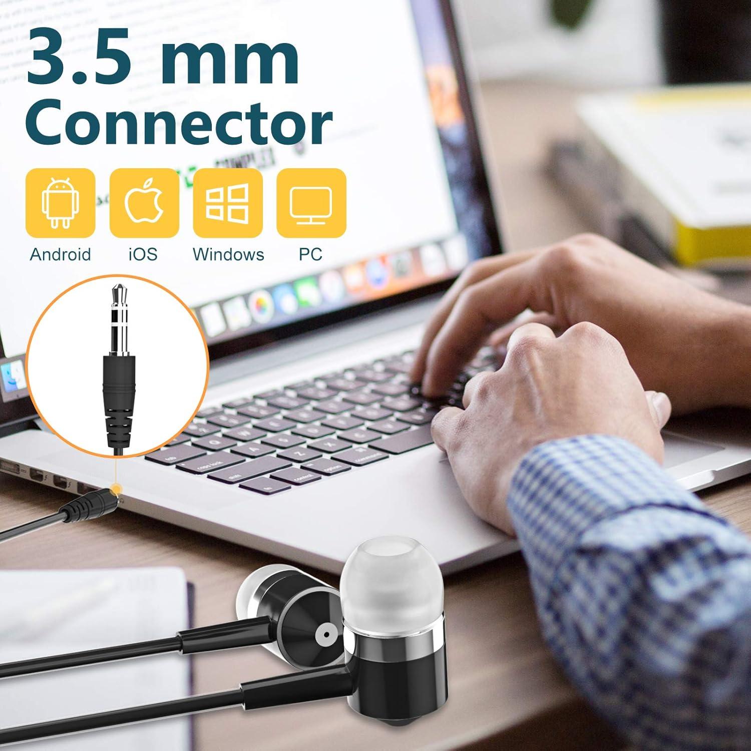 Auriculares Intrauditivos ZXFYE 10 Paquetes Silicona 3.5mm