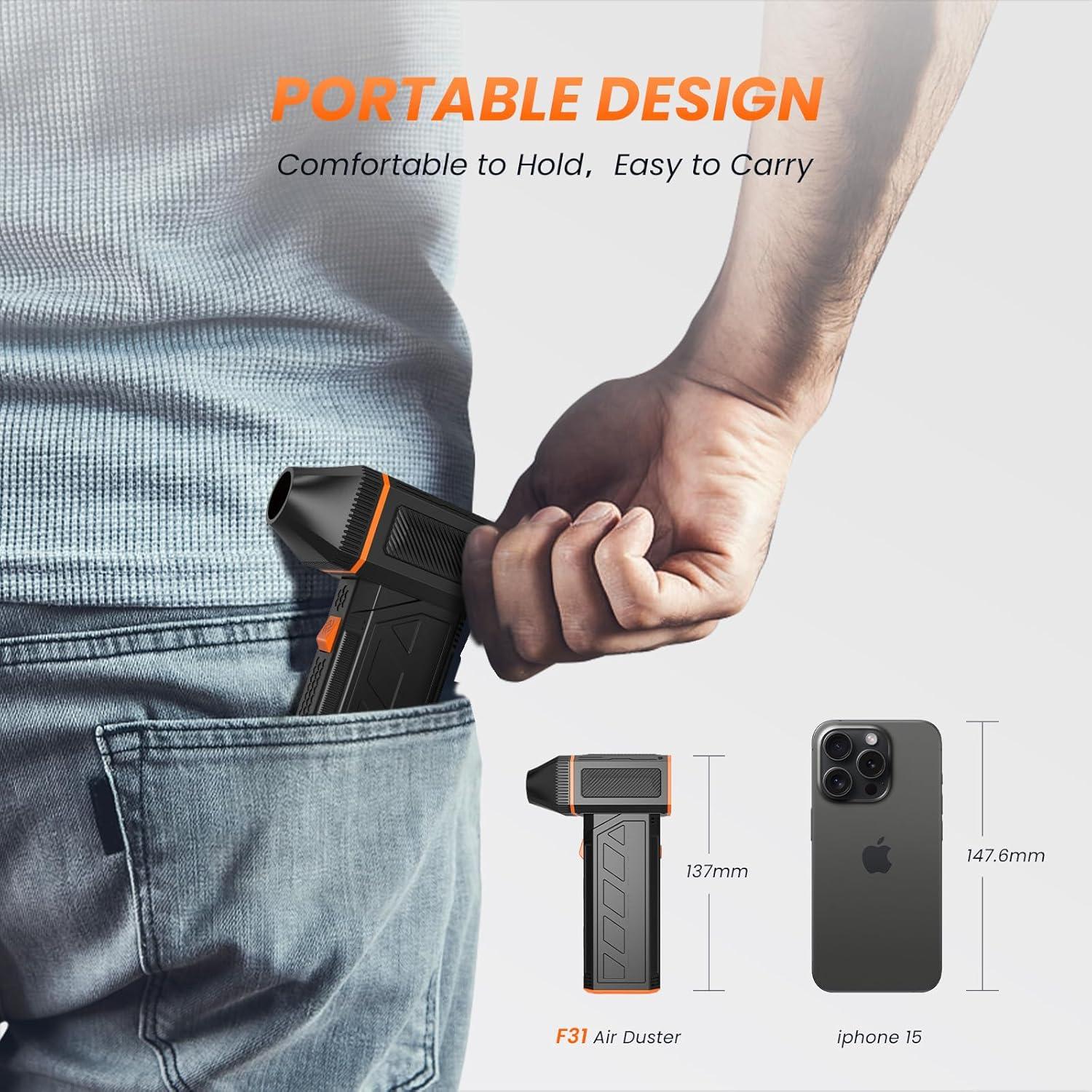 Soplador de Aire Comprimido EUKI F31 - 3 Velocidades 45 m/s