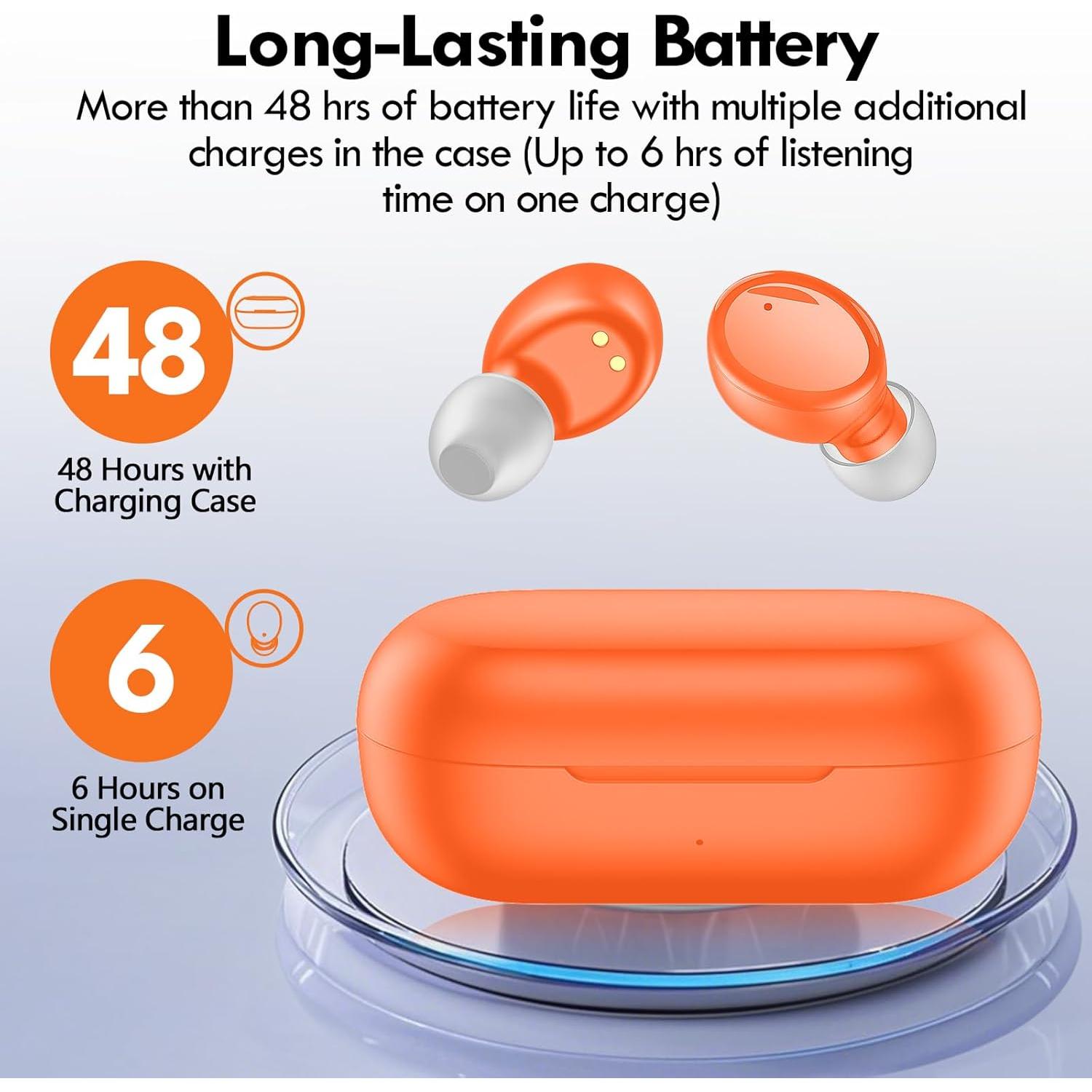 Auriculares Inalámbricos Lanteso Bluetooth 5.3, 48H, Sonido Premium