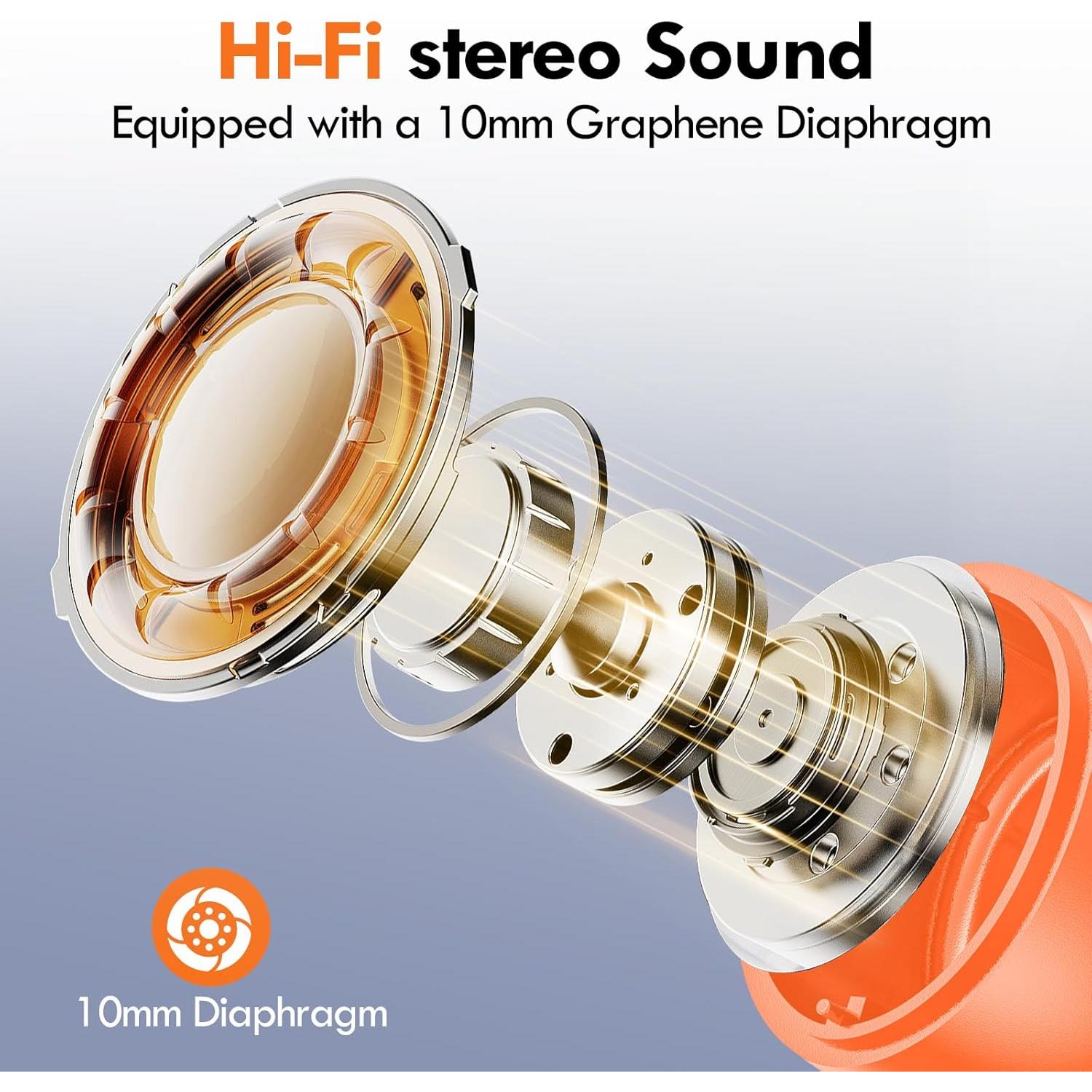 Auriculares Inalámbricos Lanteso Bluetooth 5.3, 48H, Sonido Premium