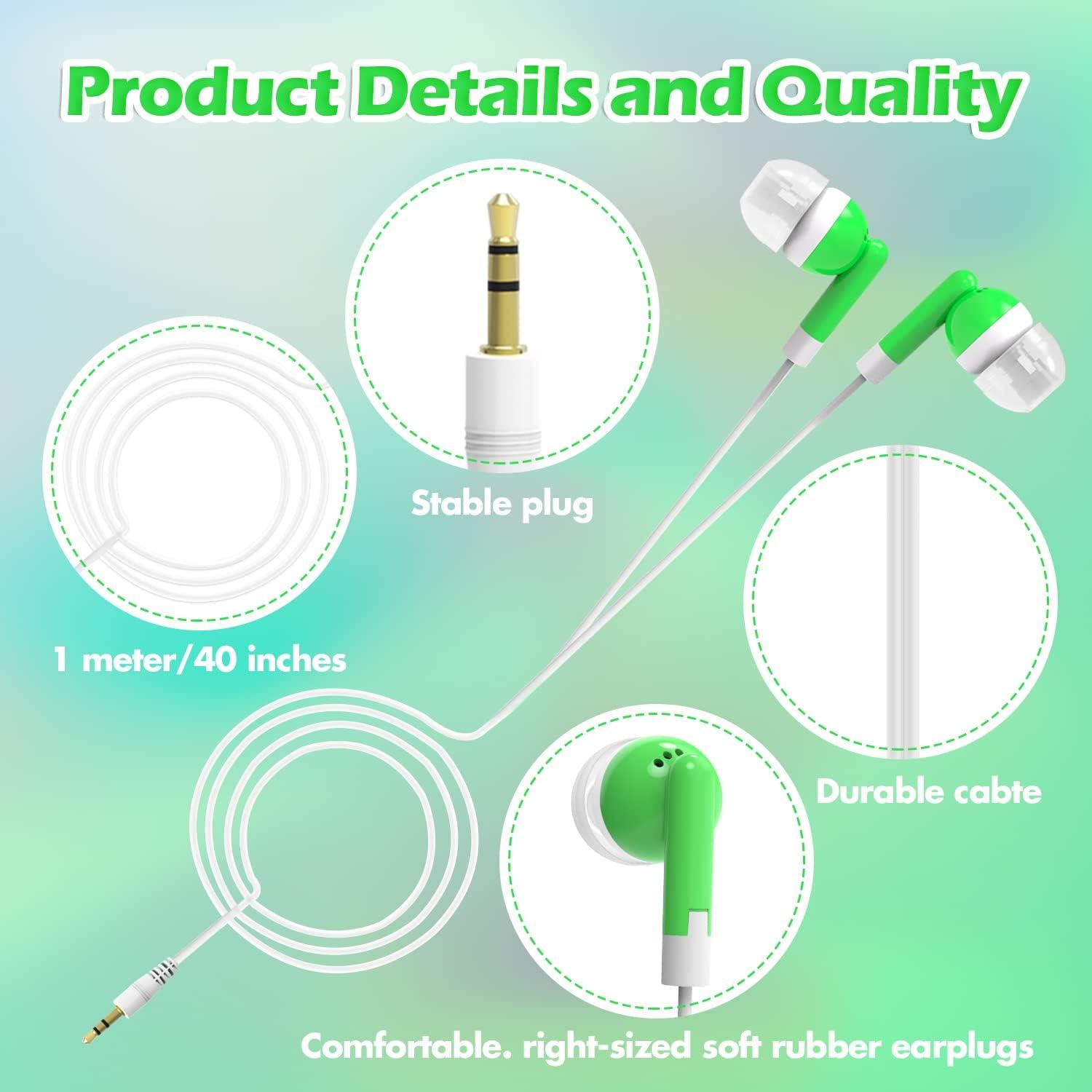 Auriculares Intraauriculares CN-Outlet 100pcs Verde 3.5mm