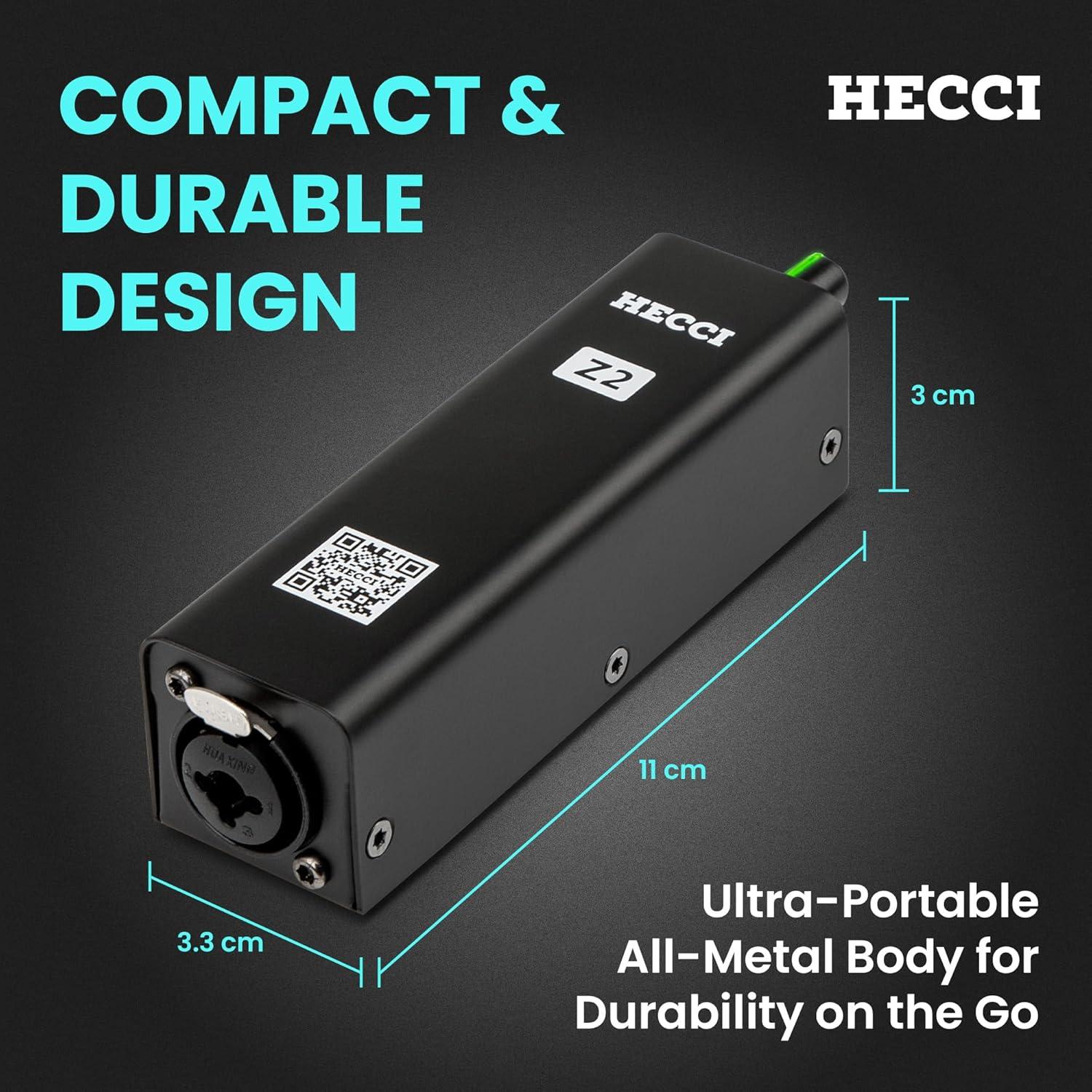 Amplificador In-Ear Hecci Z2 con Salida XLR y TRS, 198g