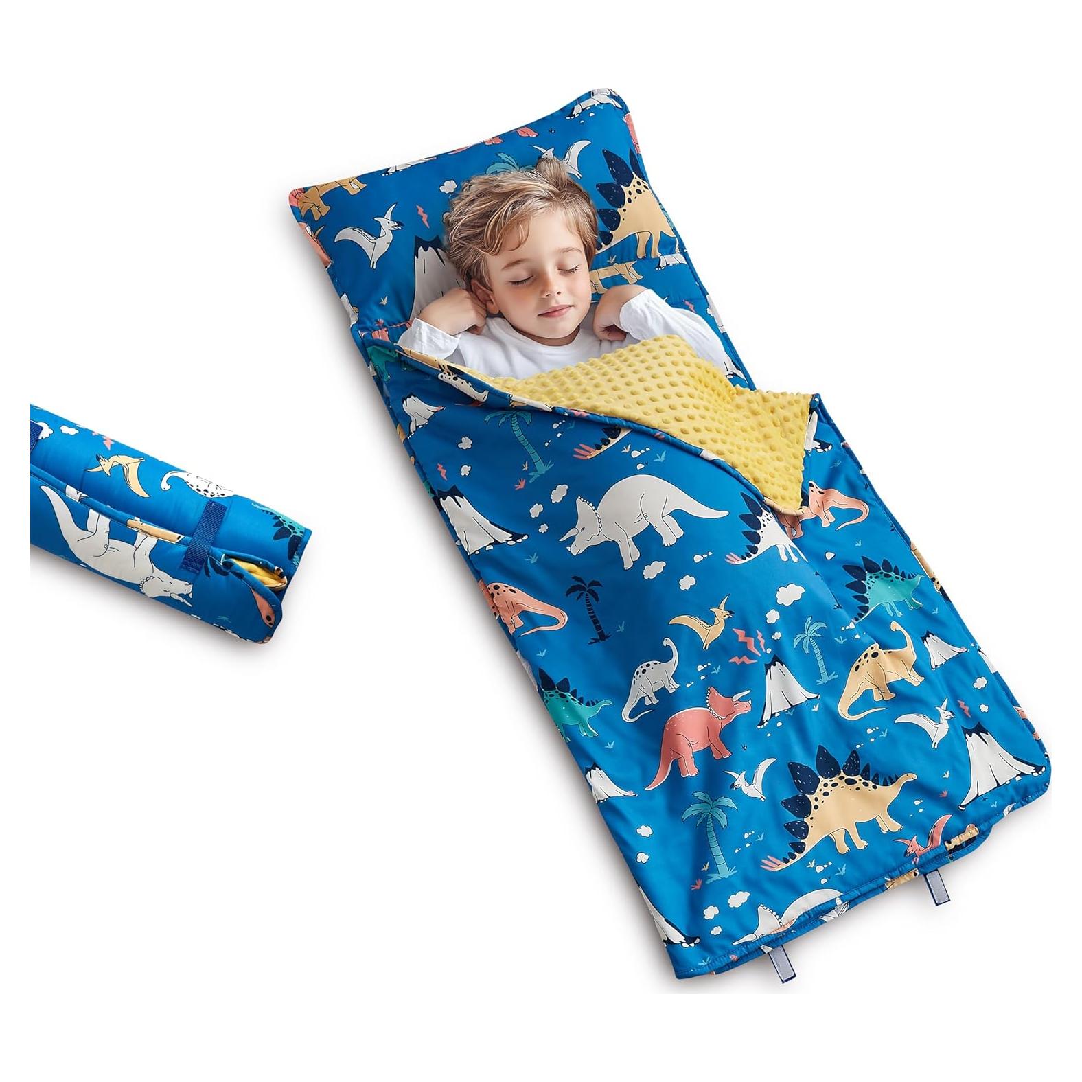 Colchoneta para Siesta Niños Arianaut Dinosaurio Azul 139.7x58.4cm