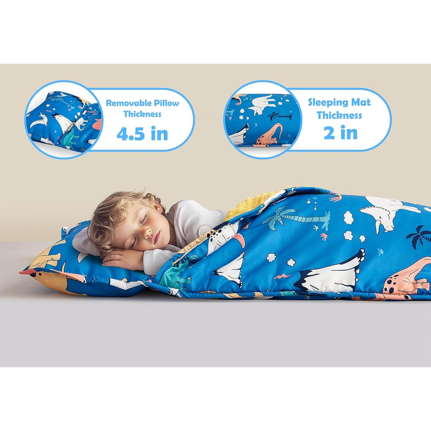 Colchoneta para Siesta Niños Arianaut Dinosaurio Azul 139.7x58.4cm