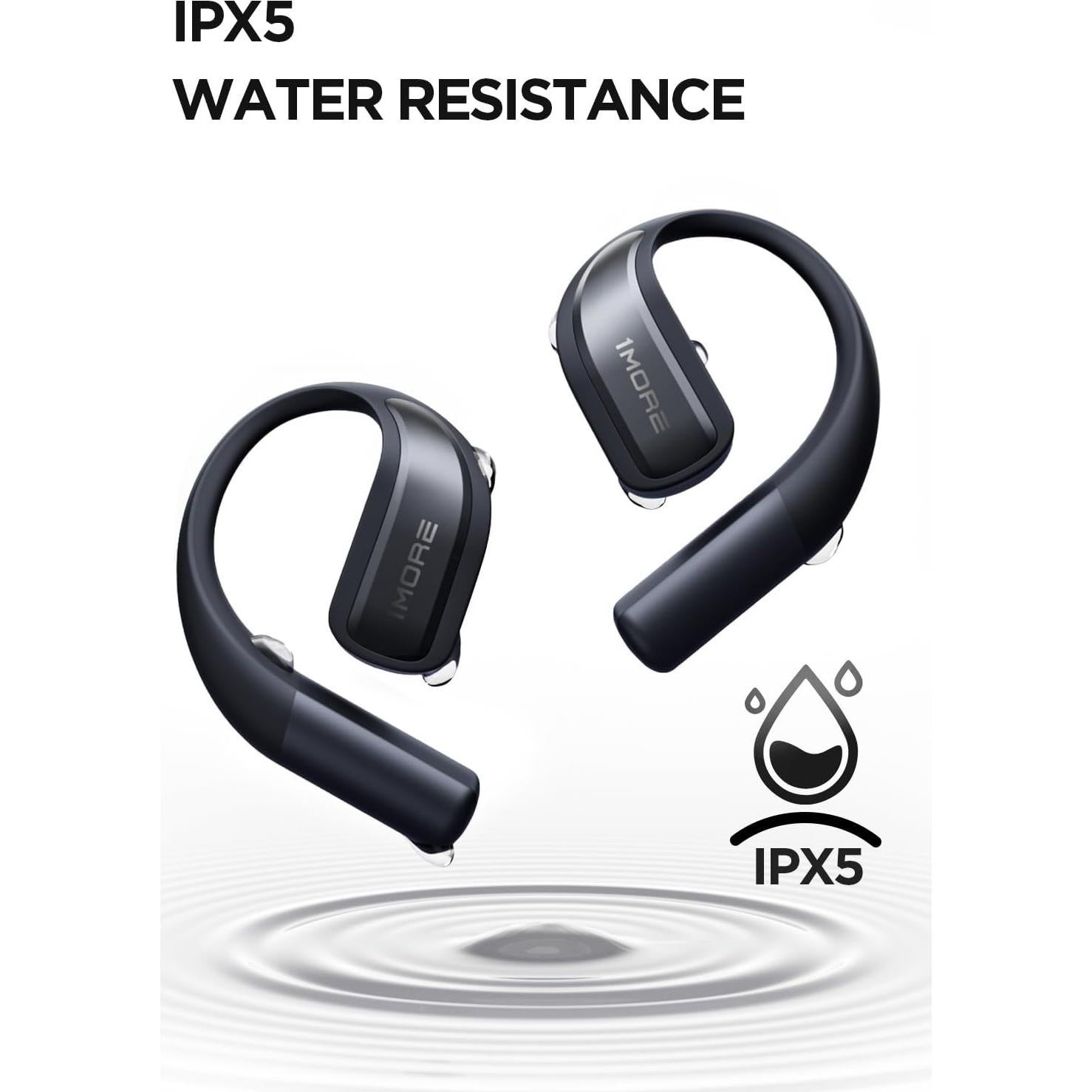 Auriculares Inalámbricos 1MORE S70, 40H Batería, IPX5, Negro