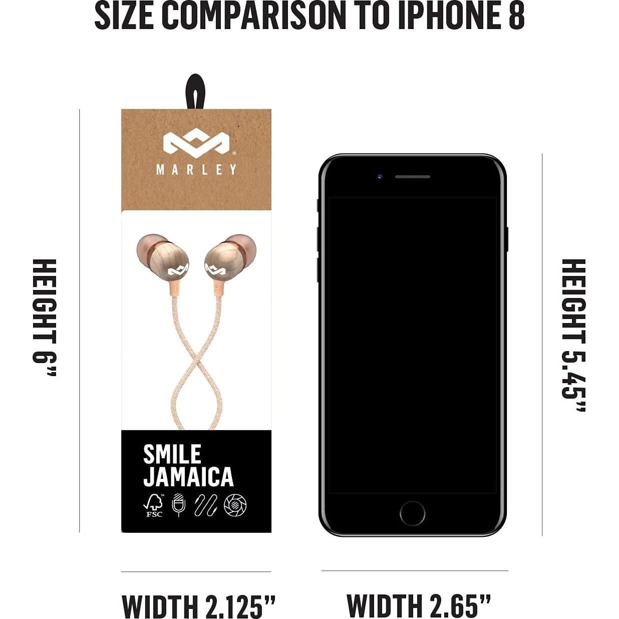 House of Marley Smile Jamaica Wired Noise Isolating Headphones with Microphone (Copper)