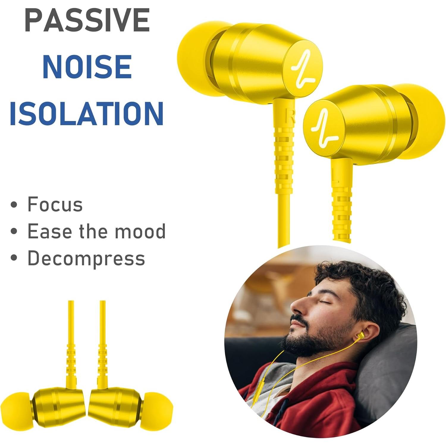 Auriculares LUDOS OMNITONE In-Ear con Cable 3.5mm Amarillo