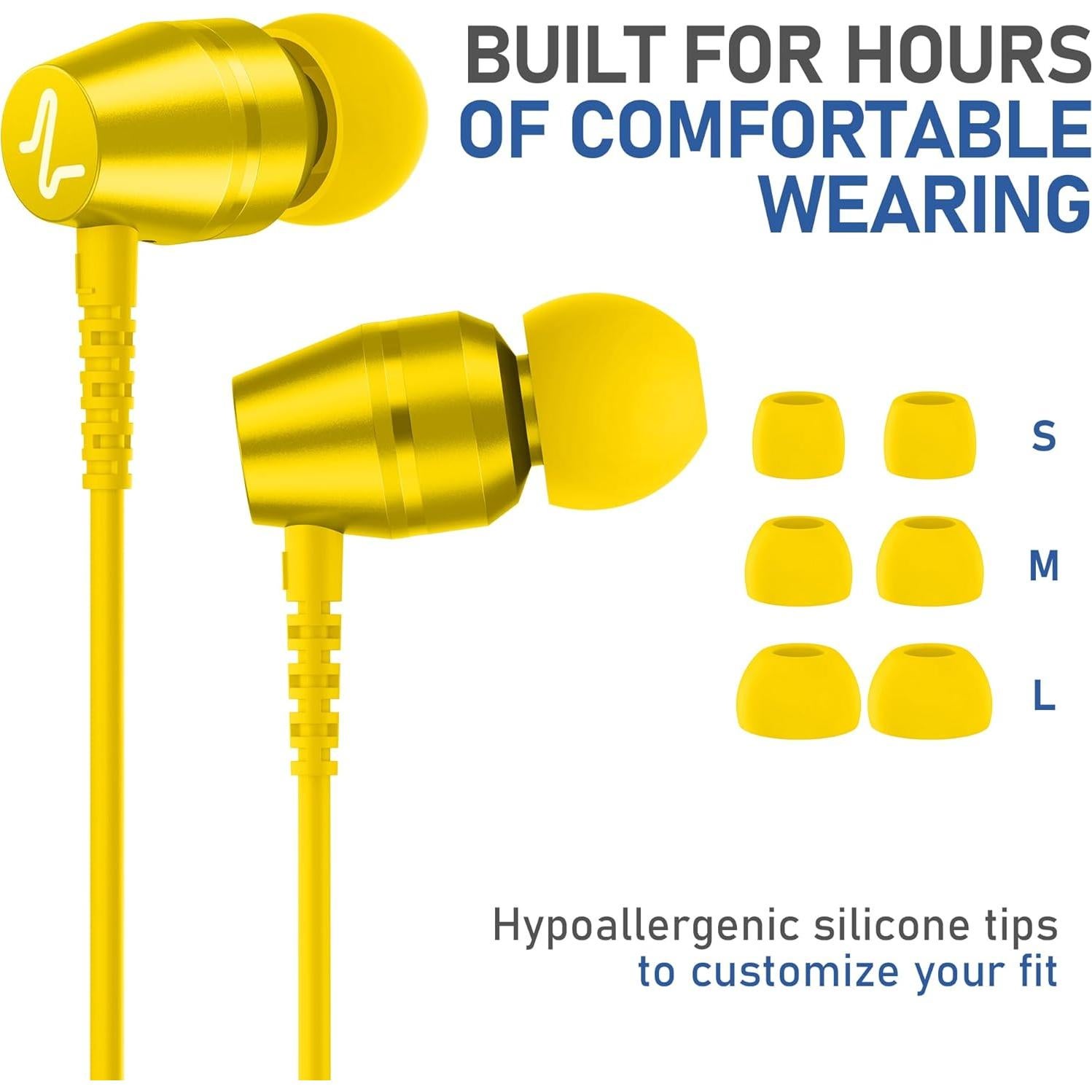 Auriculares LUDOS OMNITONE In-Ear con Cable 3.5mm Amarillo