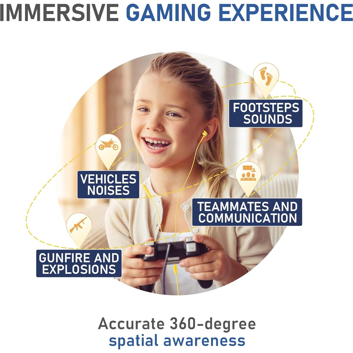 Auriculares LUDOS OMNITONE In-Ear con Cable 3.5mm Amarillo