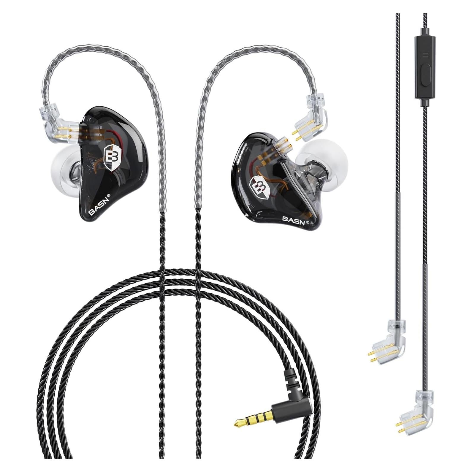 Auriculares In-Ear BASN Bsinger Pro 2-Pin HiFi Negro