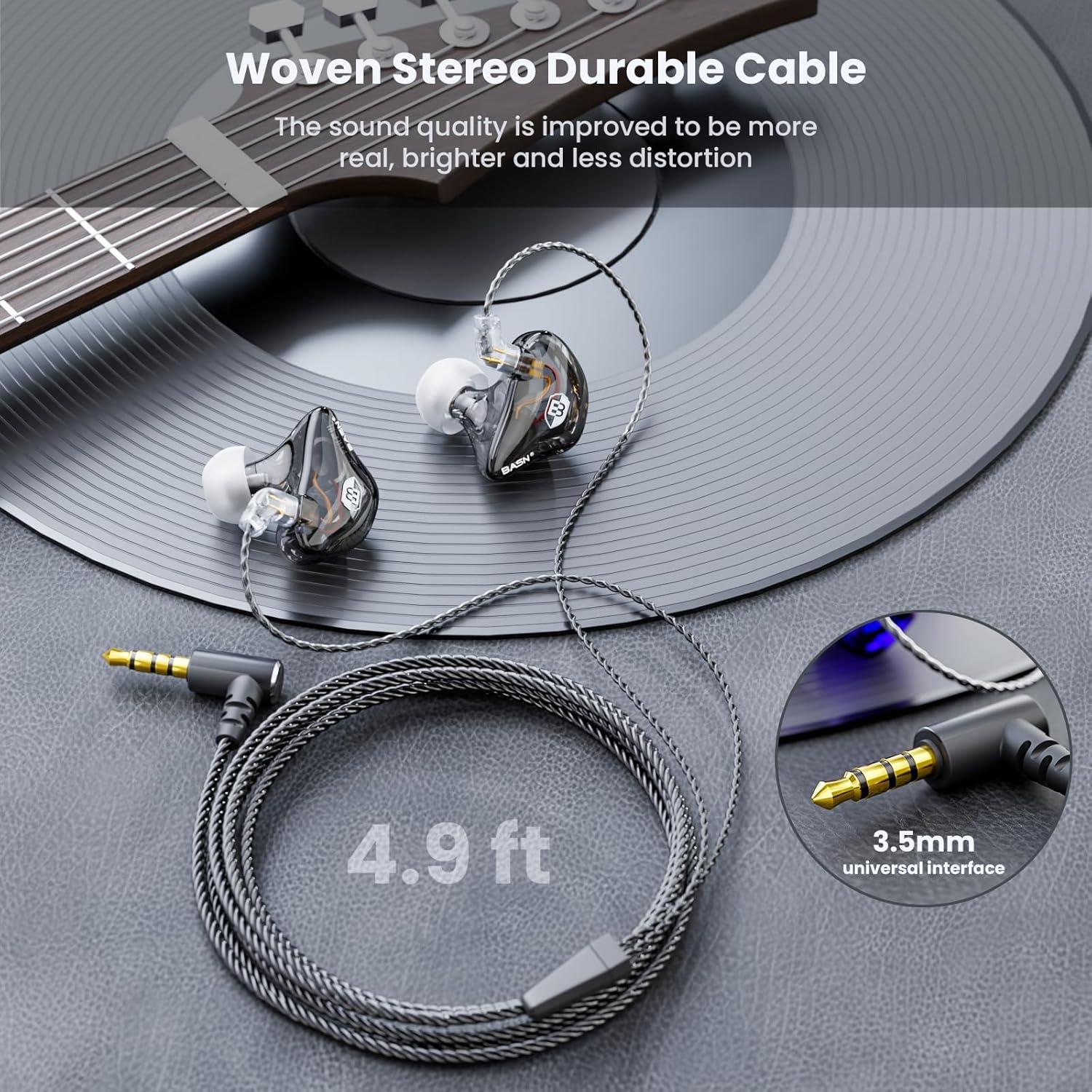 Auriculares In-Ear BASN Bsinger Pro 2-Pin HiFi Negro