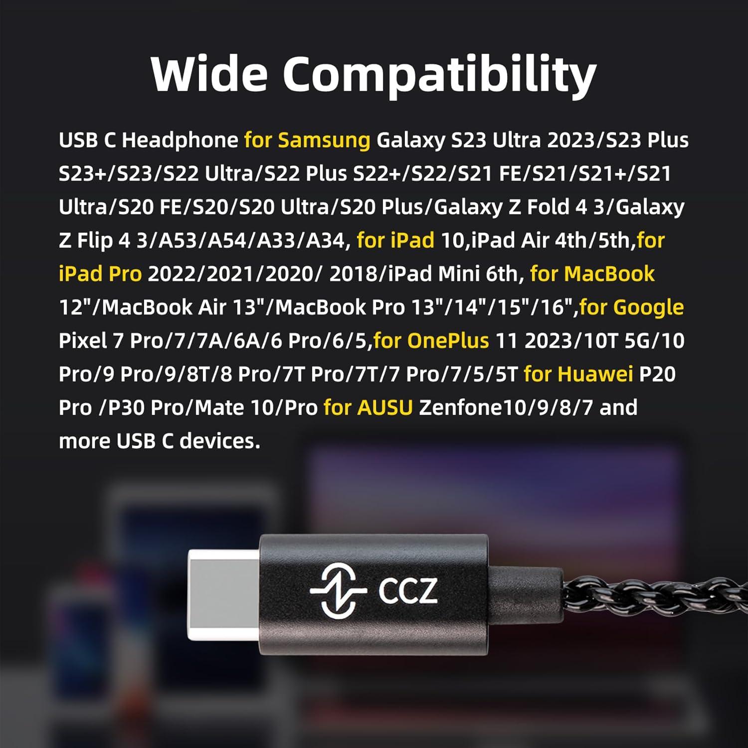 Auriculares CCZ DC01 Pro USB C con Micrófono y Super Bass