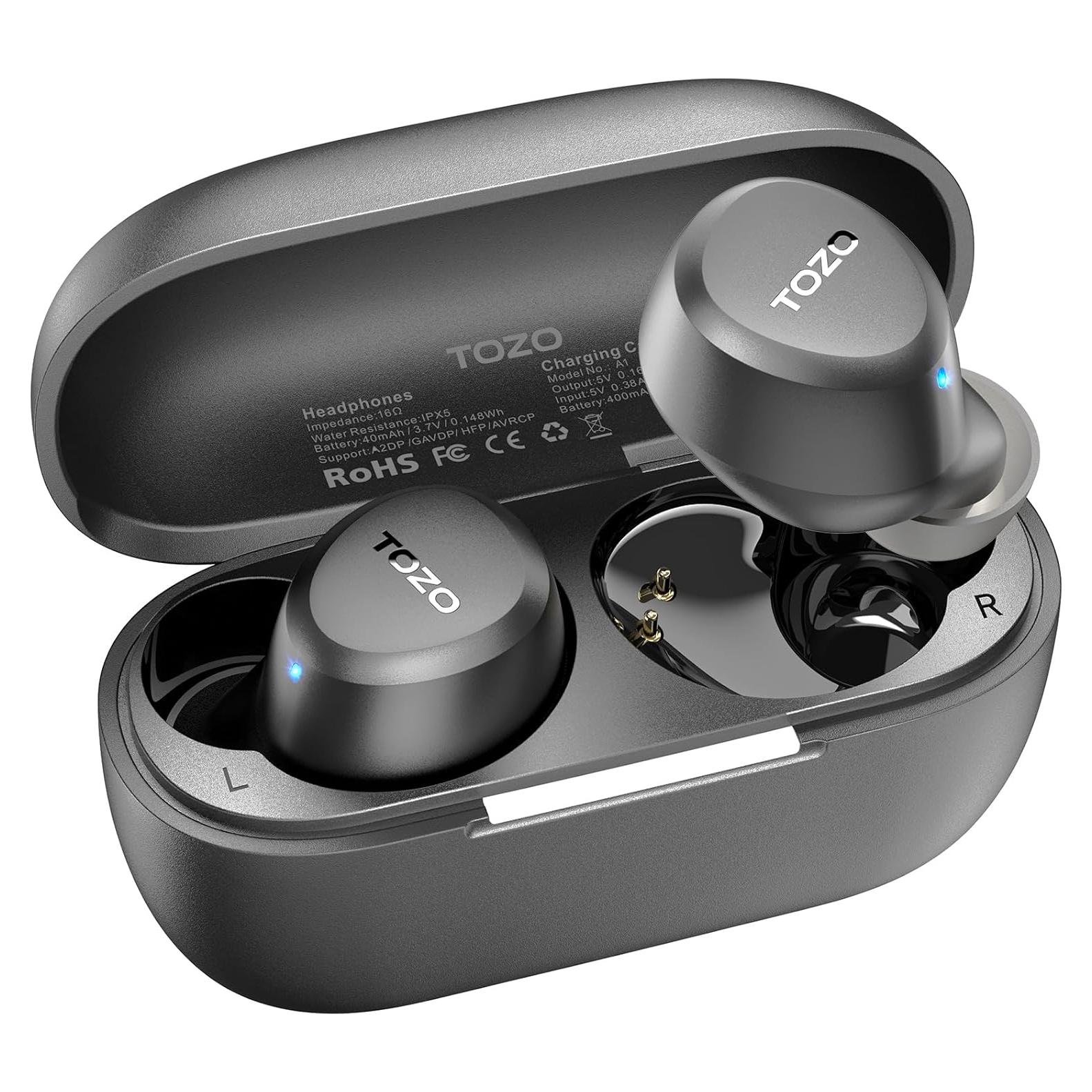 Auriculares Inalámbricos TOZO A1 Bluetooth 5.3 IPX5 32h Batería