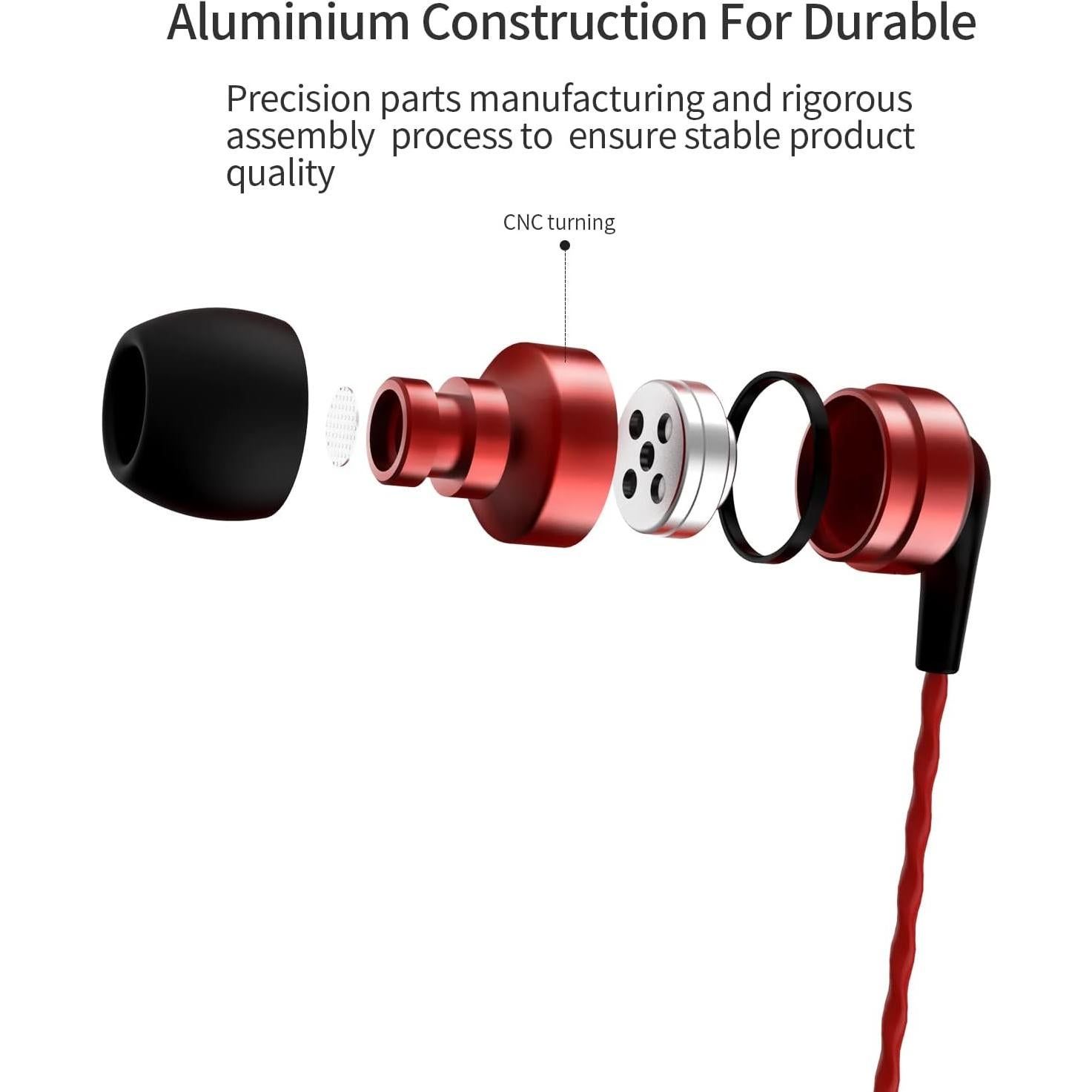 Auriculares In-Ear SoundMAGIC E80 HiFi Estéreo Aislantes Rojo