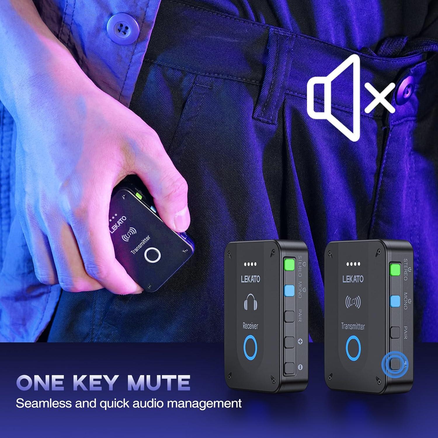 Sistema de Monitoreo In-Ear Inalámbrico LEKATO MS-02 2.4G